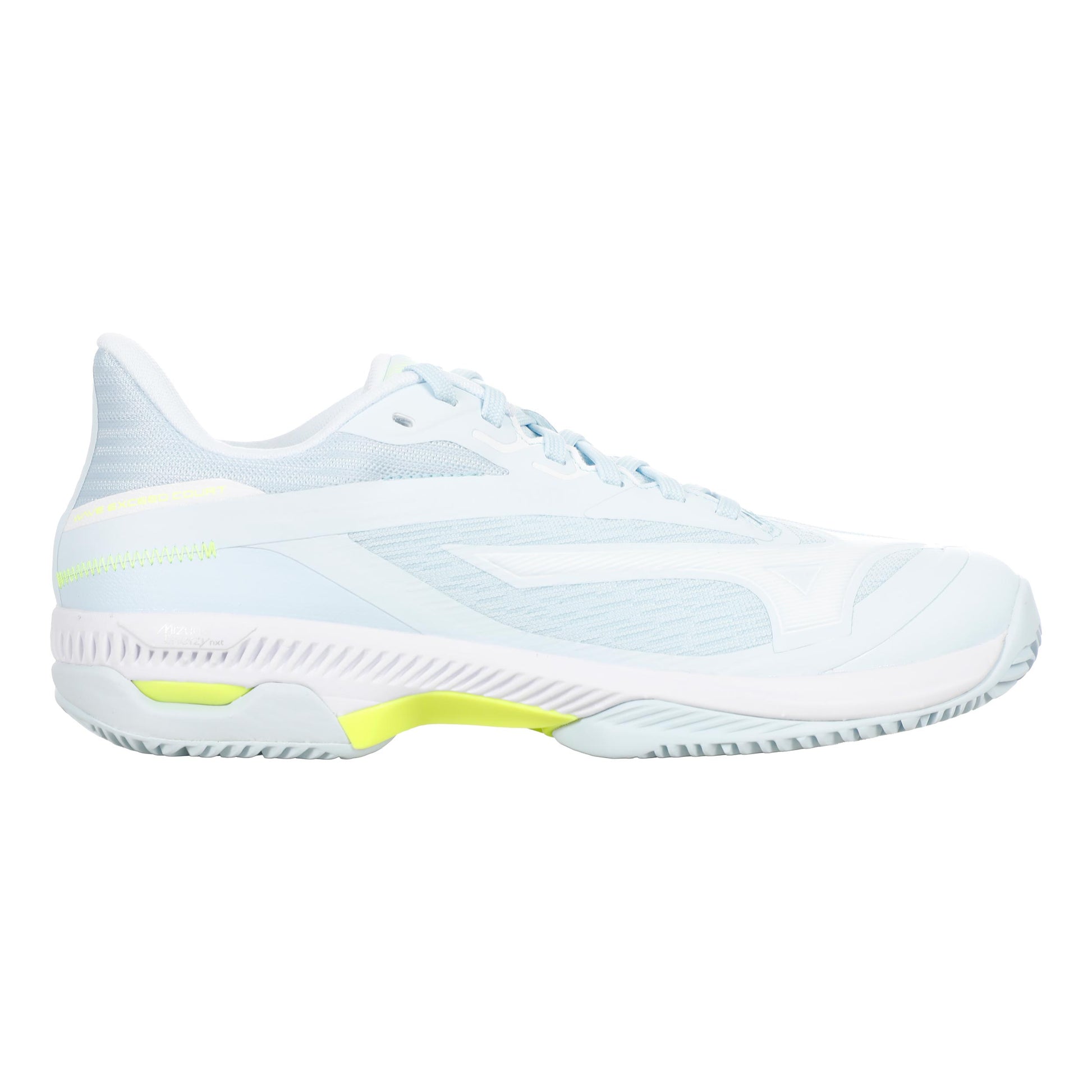 Mizuno Wave Exceed Court Sko för grus Damer - vit, ljusblå