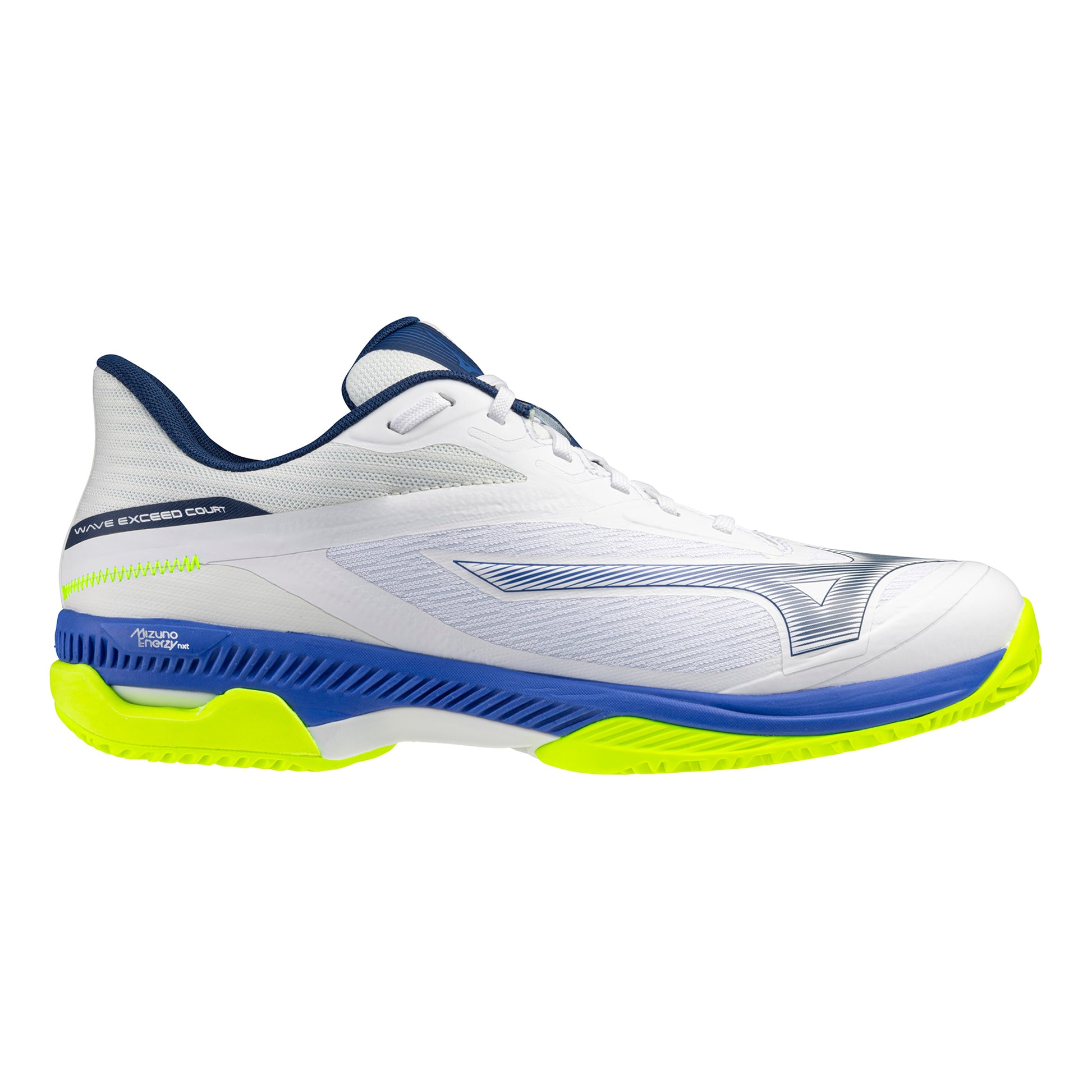 Mizuno Wave Exceed Court Sko för grus Herrar - vit, blå