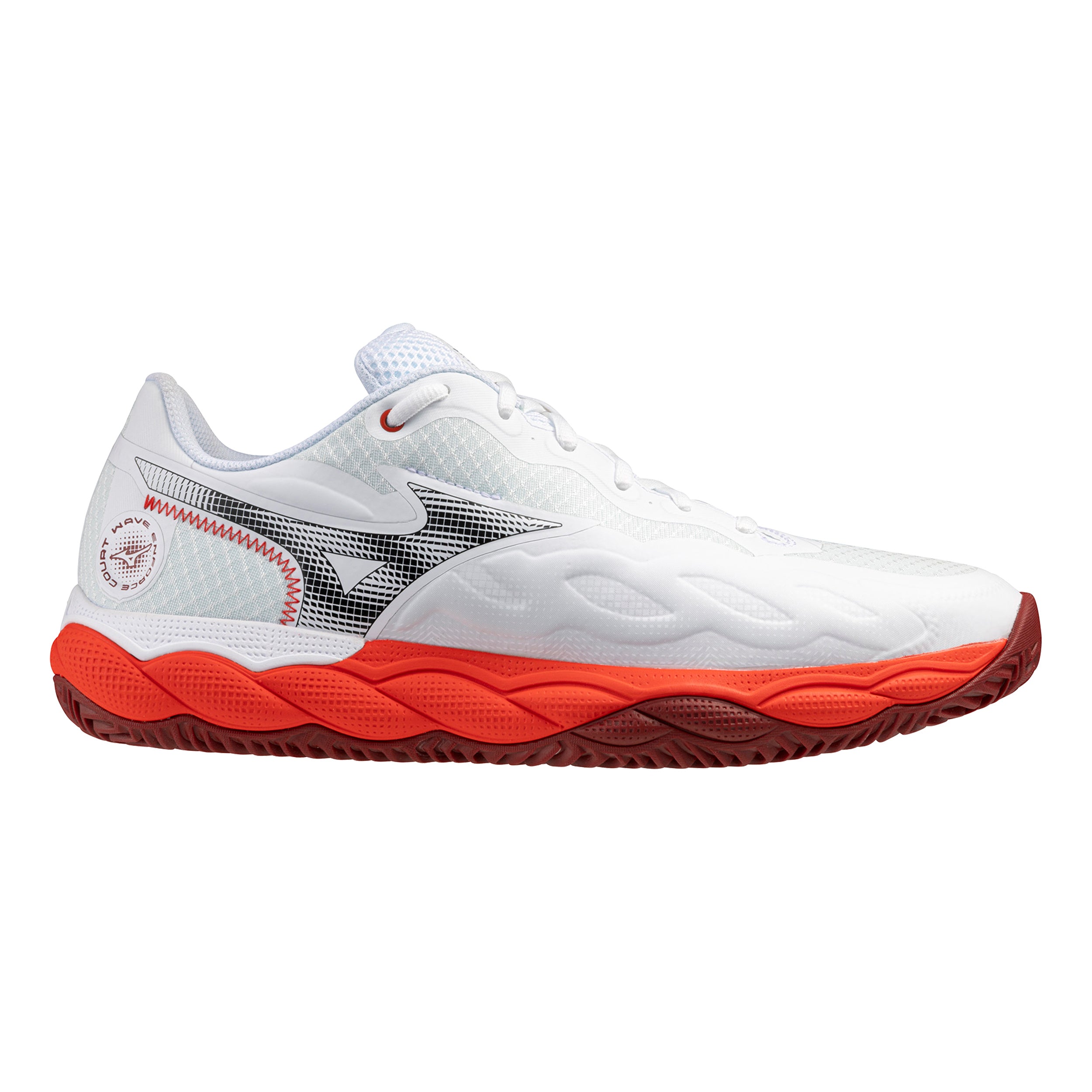 Mizuno Wave Enforce Court Sko för grus Herrar - vit, röd