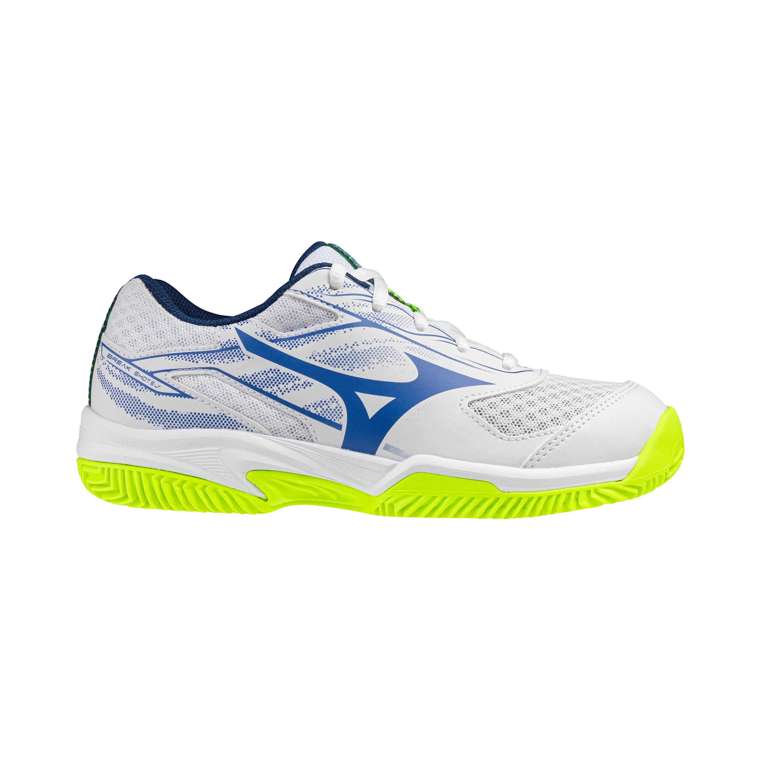 Mizuno Break Shot 5 Sko för grus Barn - vit, lime