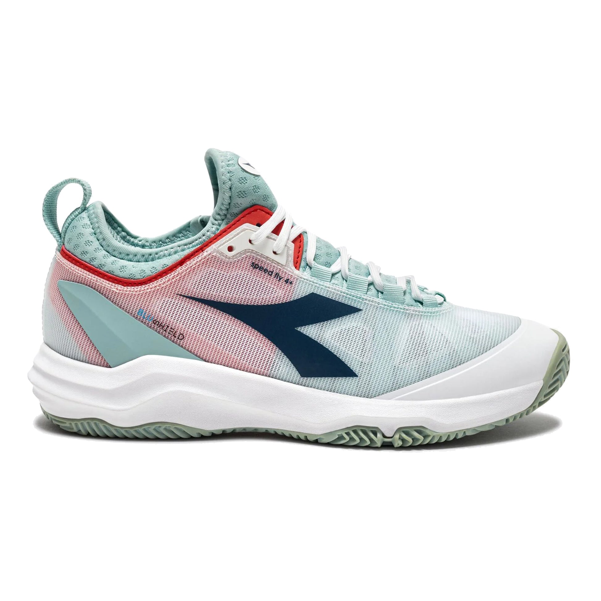 Diadora Speed Blushield Fly 4 + Sko För Grus Damer-Vit,Mint