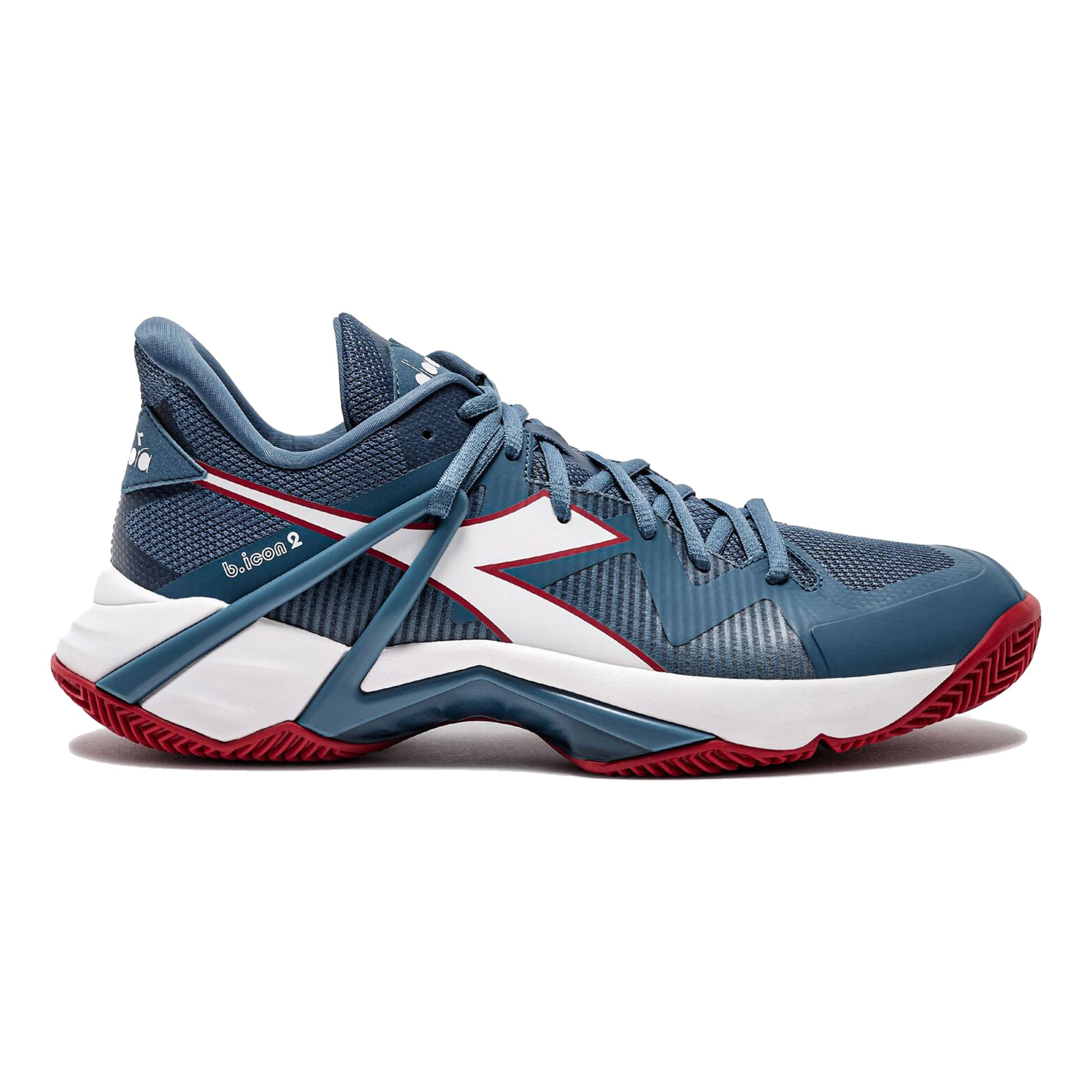 Diadora B.Icon 2 Sko för grus Herrar-petrol,röd