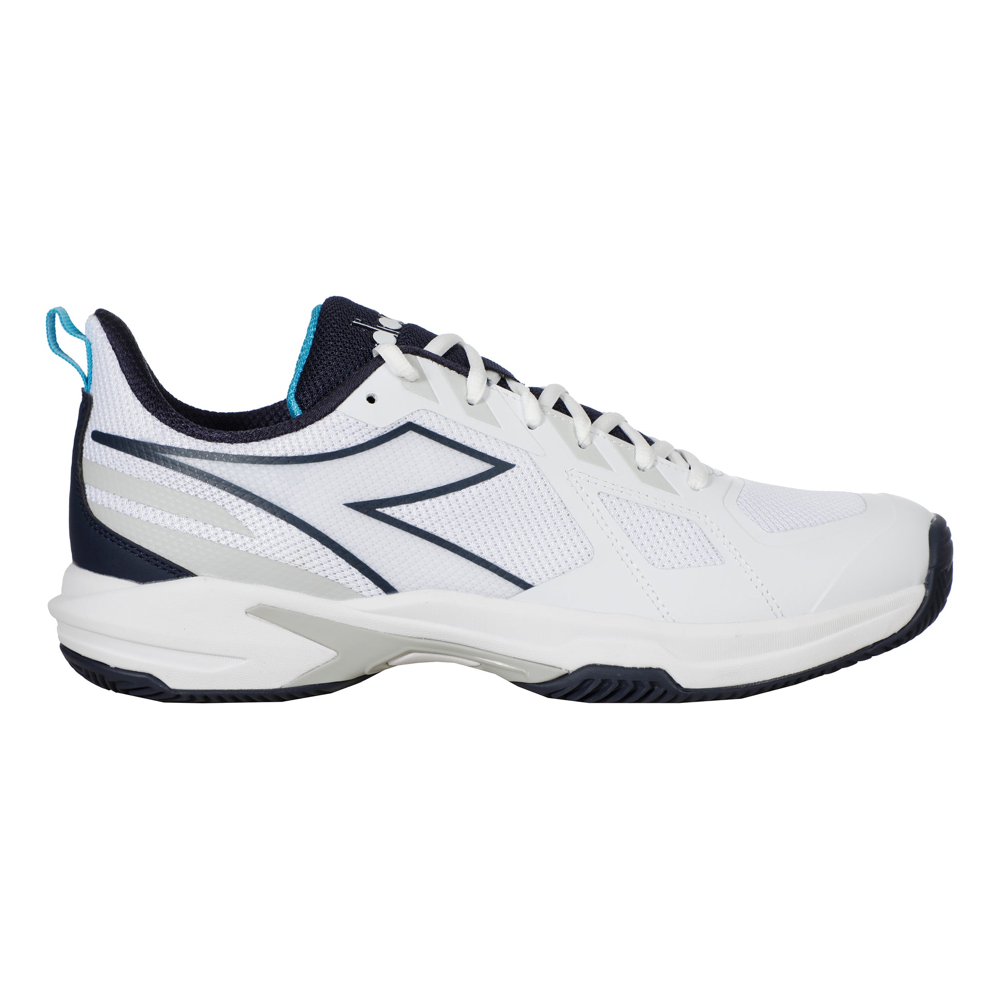 Diadora Trofeo 3 Sko För Grus Herrar-Vit,Mörkblå