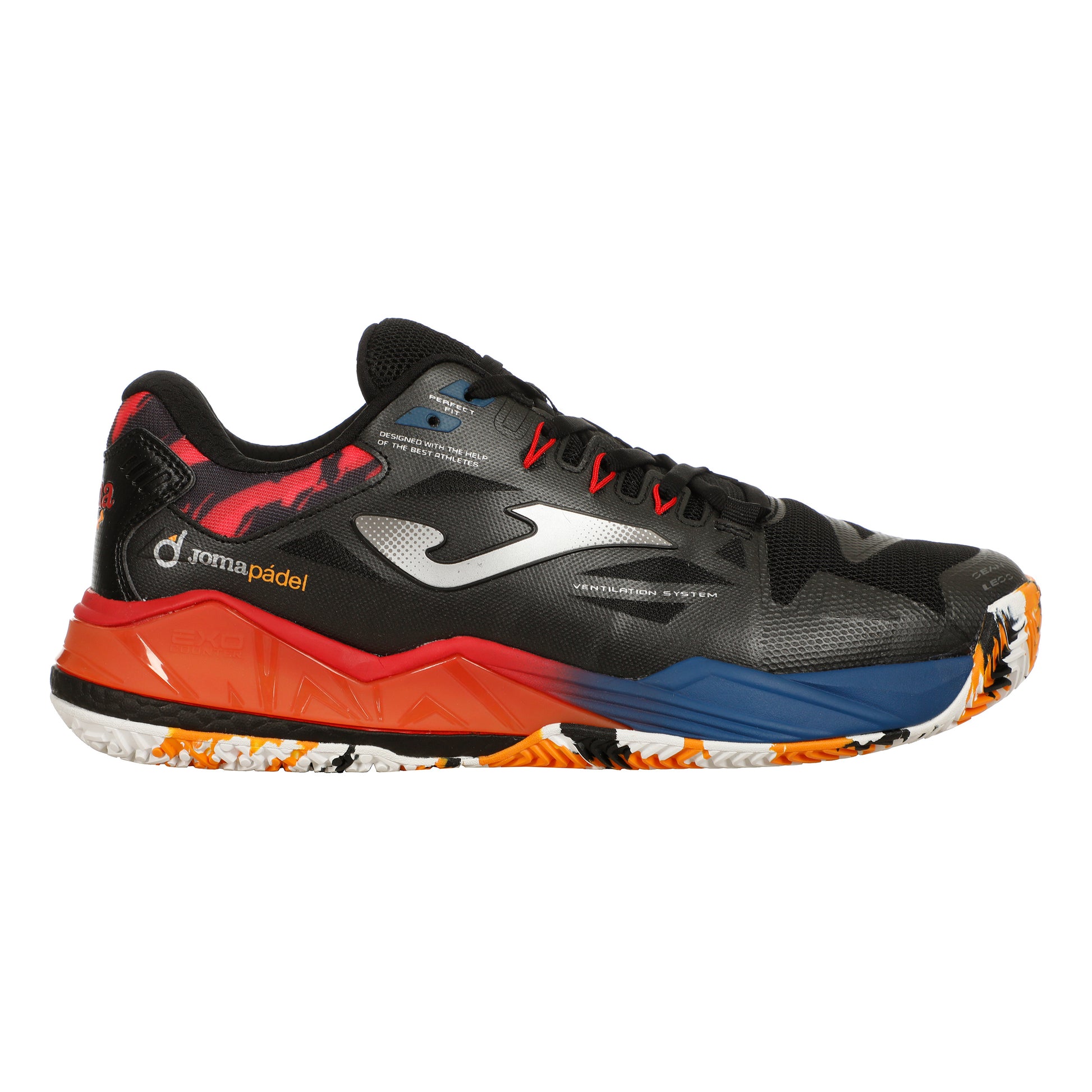Joma Spin Padelsko Herrar - svart, orange