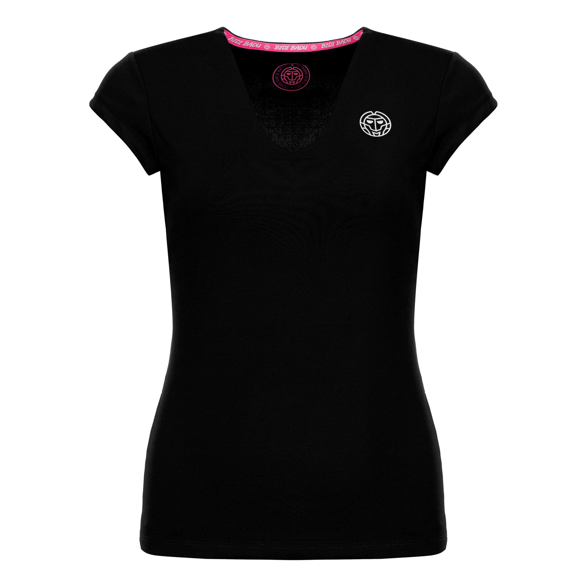 BIDI BADU Bella 2.0 Tech V-Neck T-shirt Damer - svart, vit