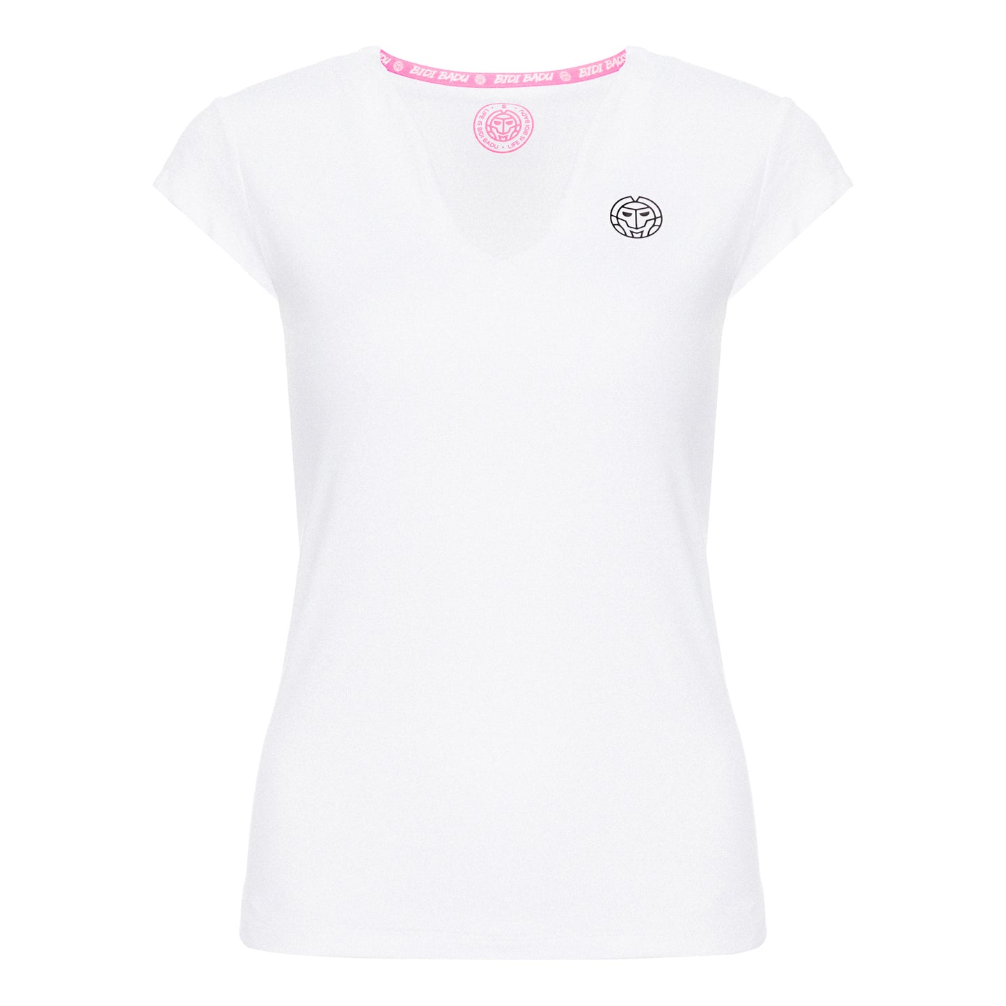 BIDI BADU Bella 2.0 Tech V-Neck T-shirt Damer - vit, svart