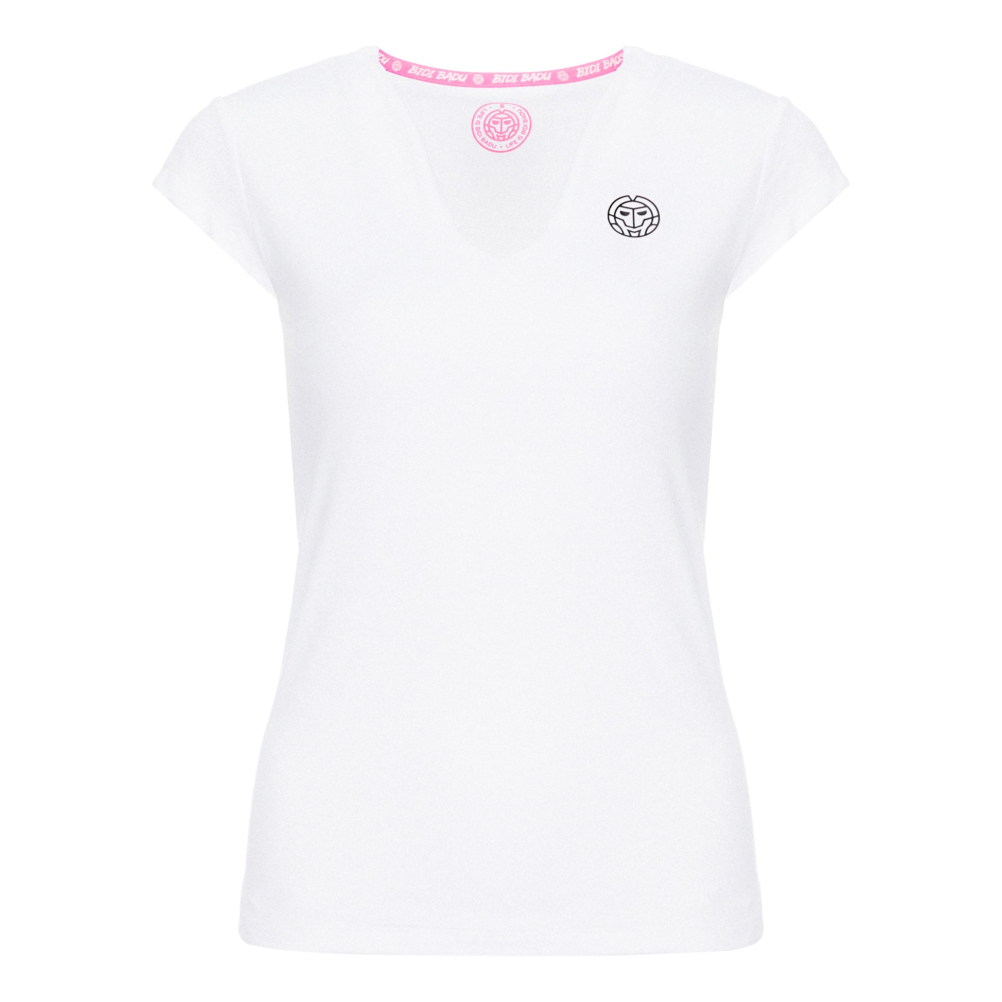 BIDI BADU Bella 2.0 Tech V-Neck T-shirt Damer - vit, svart