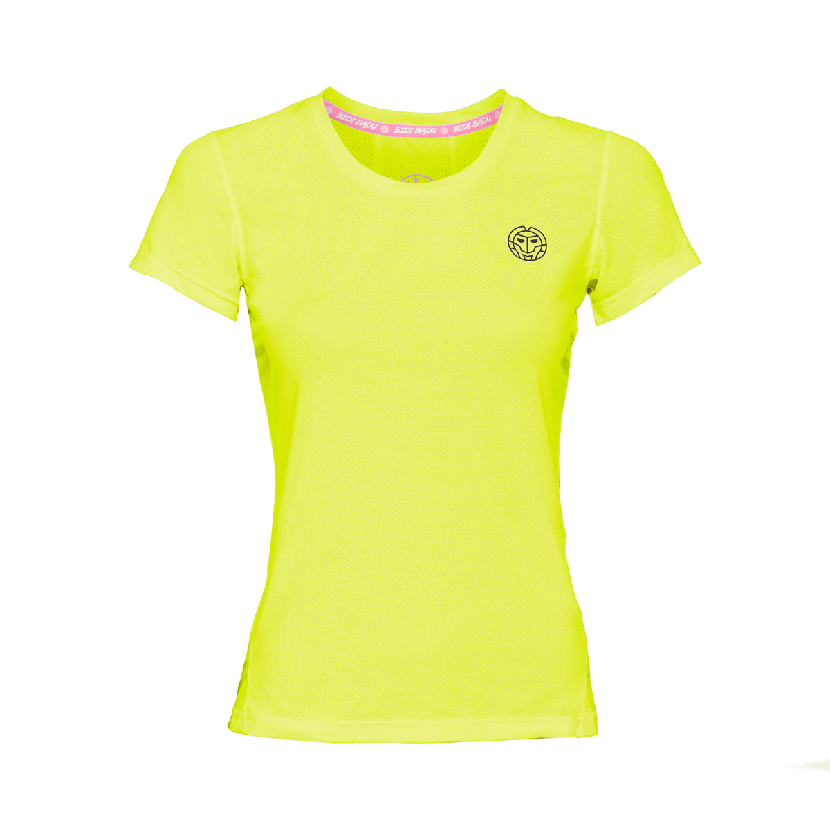 BIDI BADU Calla Tech Roundneck T-shirt Flickor-Neongul,Svart