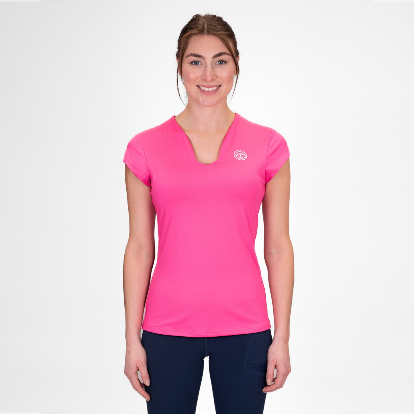 BIDI BADU Crew V-Neck T-shirt Damer-Pink