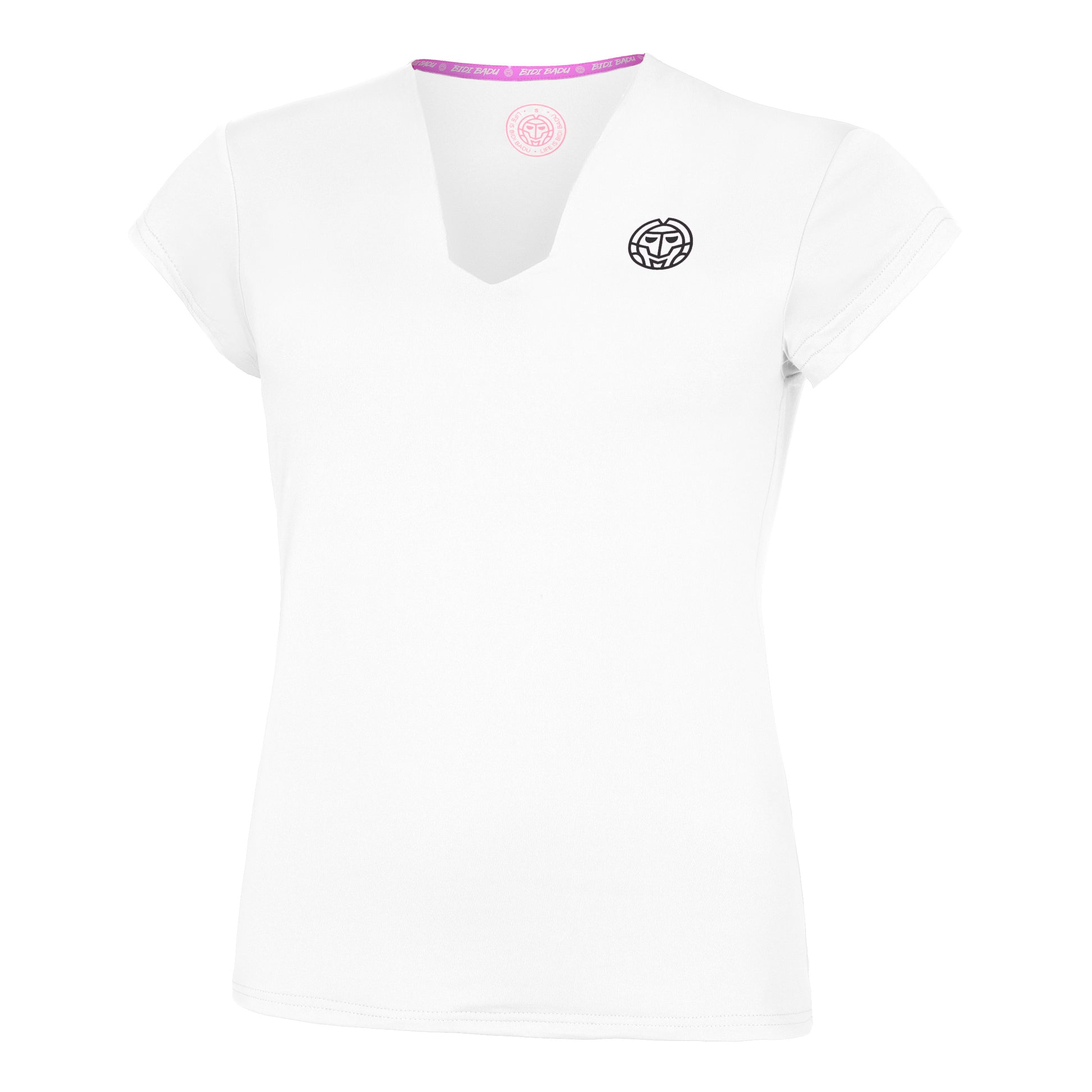 BIDI BADU Crew V-Neck T-shirt Damer-Vit