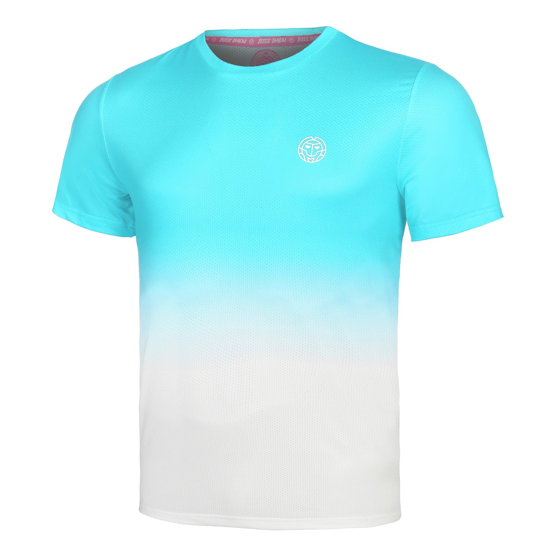 BIDI BADU Crew Gradiant T-shirt Herrar-Turkos,Vit