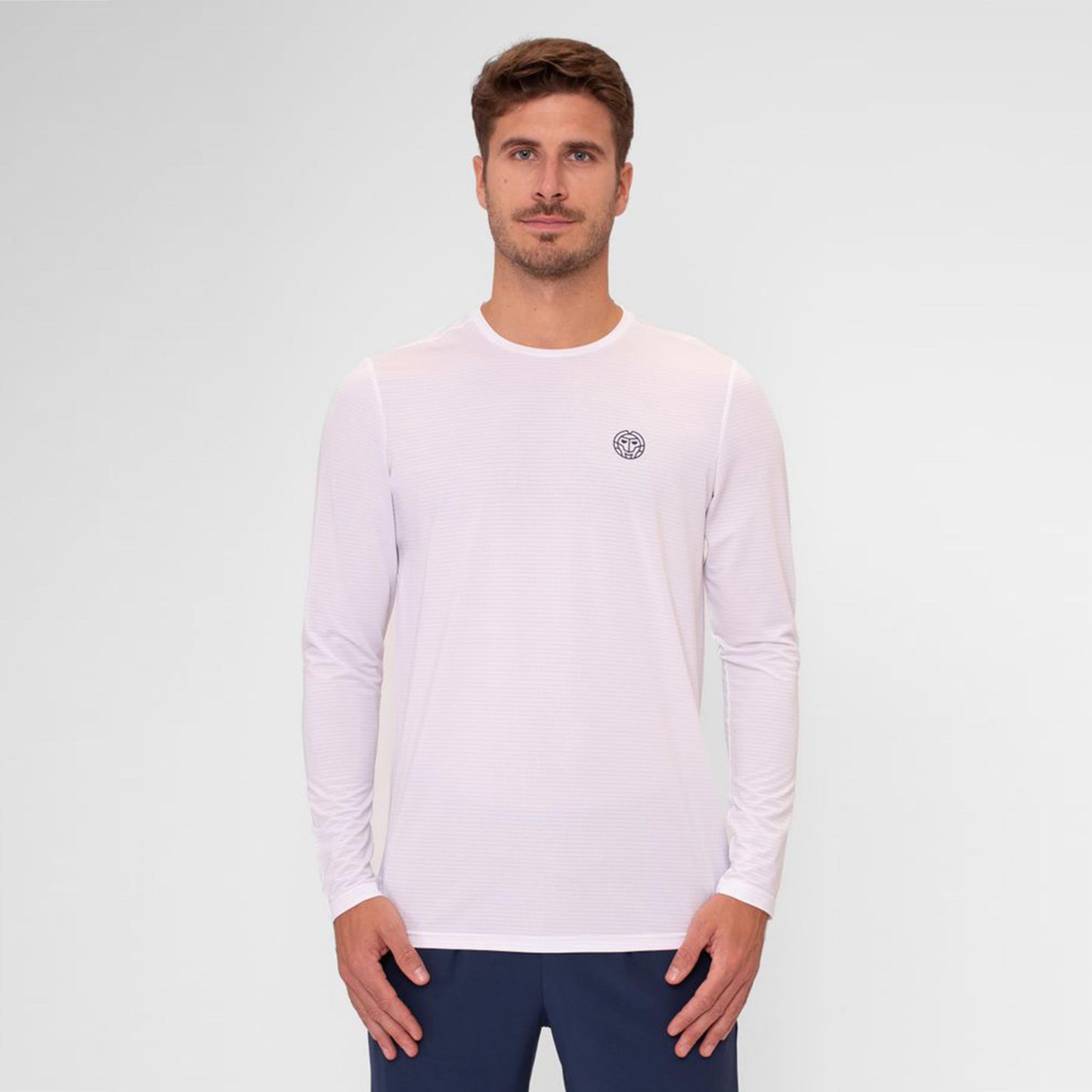 BIDI BADU Crew Roundneck Långärmat Herrar-Vit