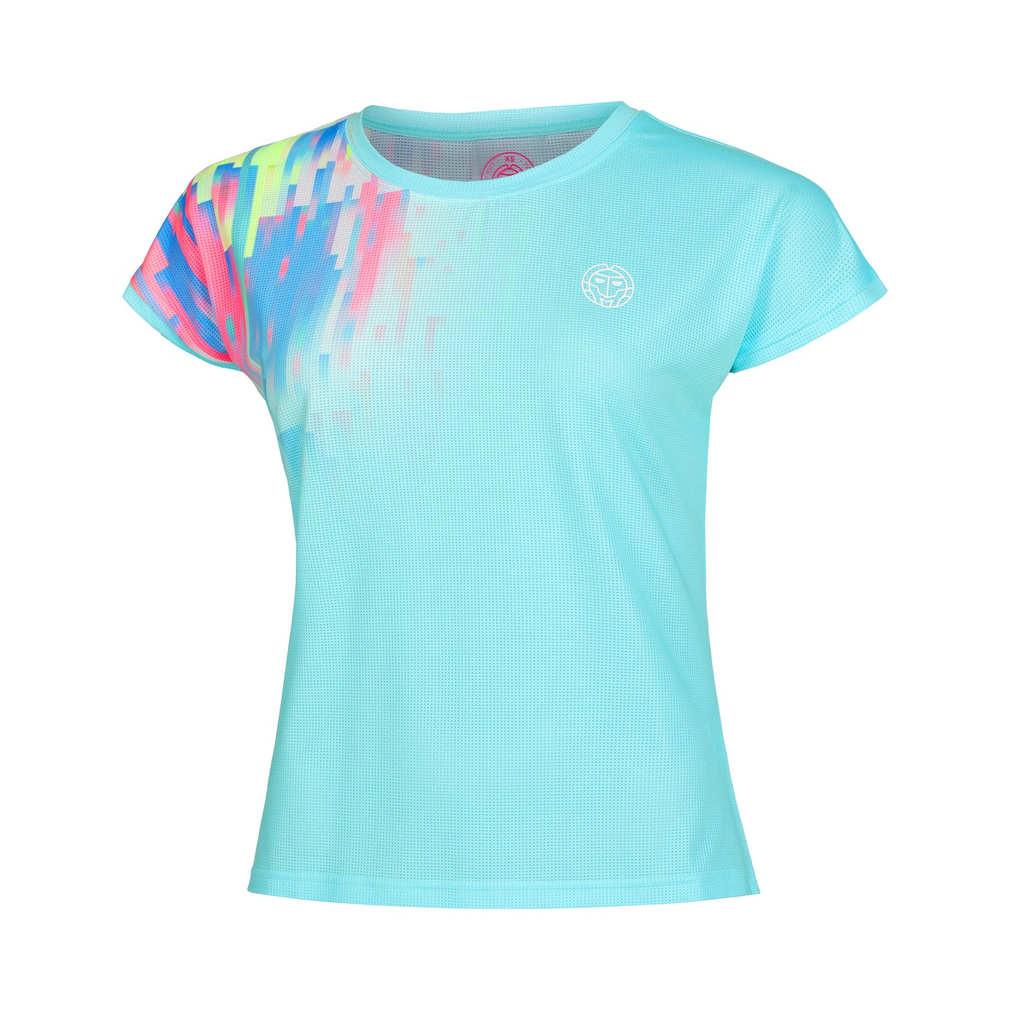 BIDI BADU Melbourne 2024 Junior Capsleeve T-shirt Flickor - turkos, flerfärgad