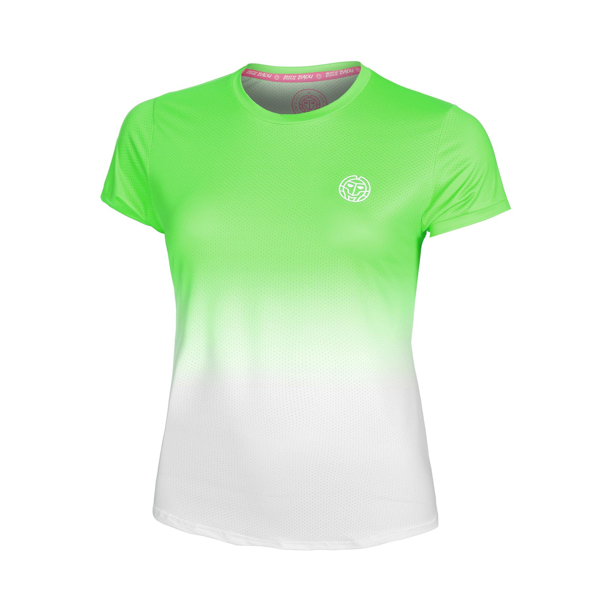 BIDI BADU Crew Gradiant T-shirt Flickor-Neongrön,Vit