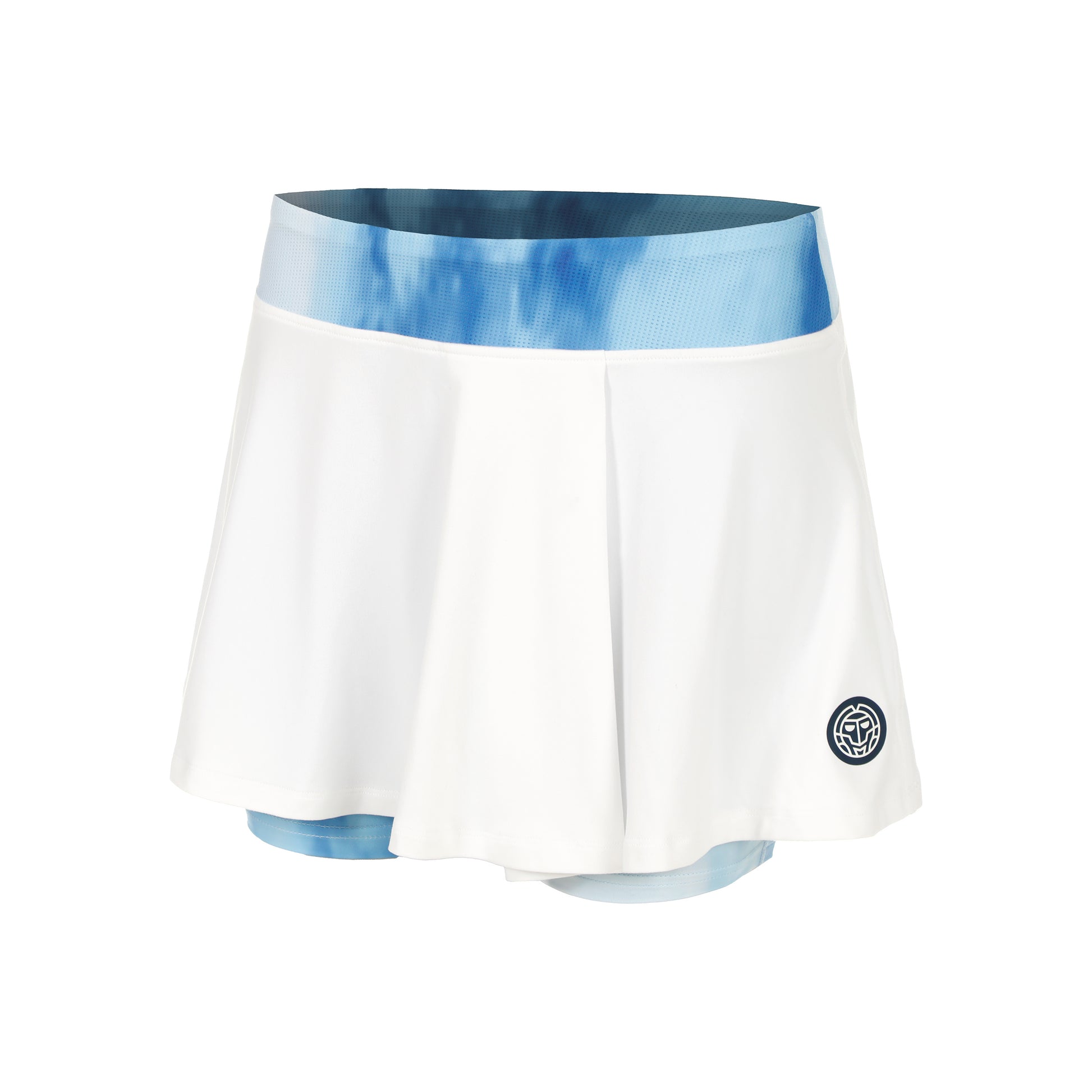 BIDI BADU Watercolour Printed Wavy Kjol Damer-Vit,Blå
