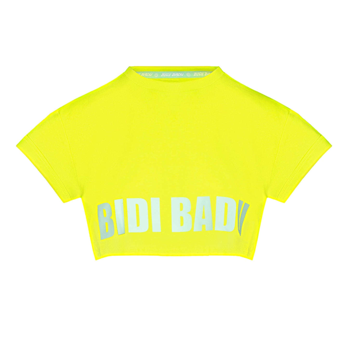 BIDI BADU Abdominis Crop Move T-shirt Damer-Neongul