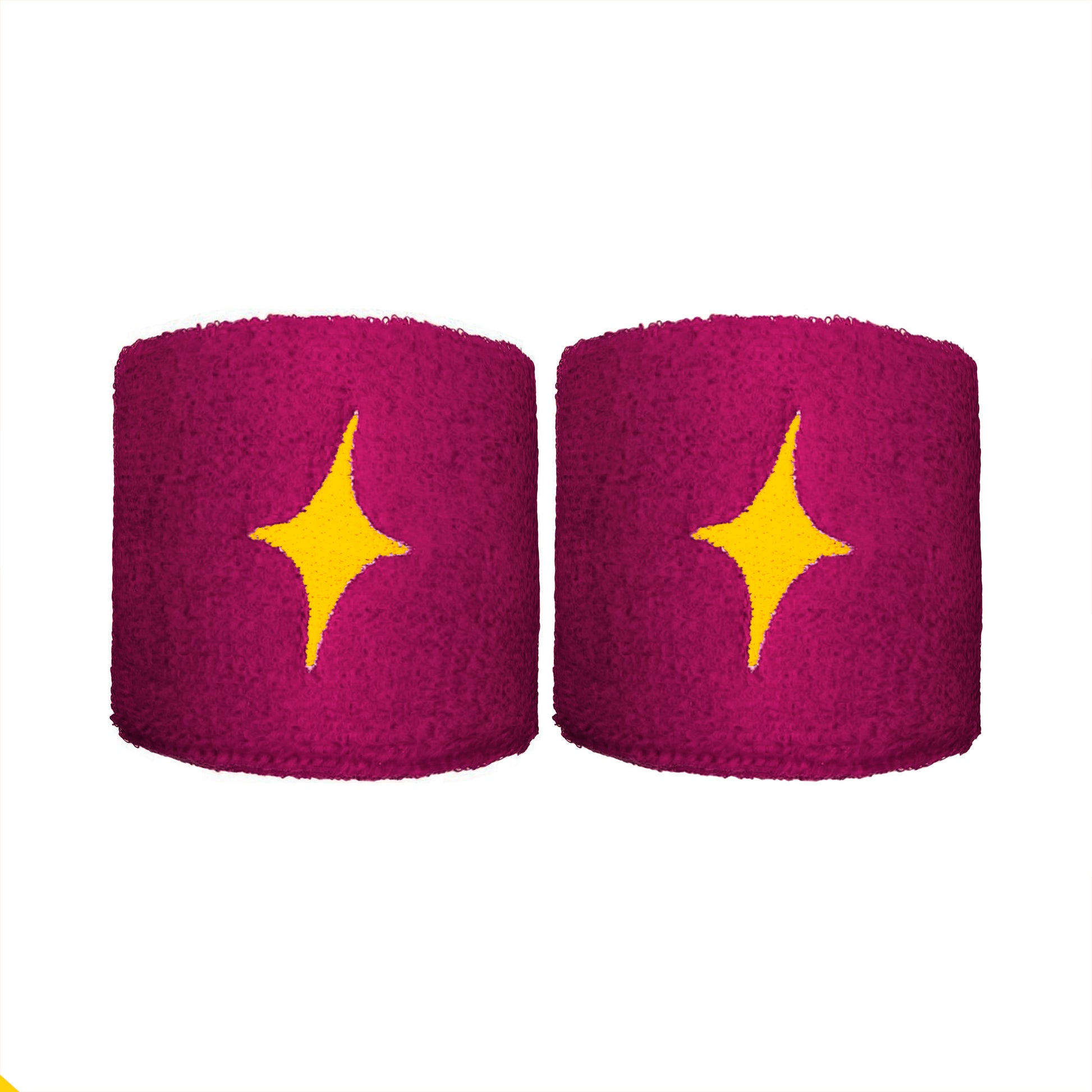 Starvie Svettband 2-pack kort - lila, gul