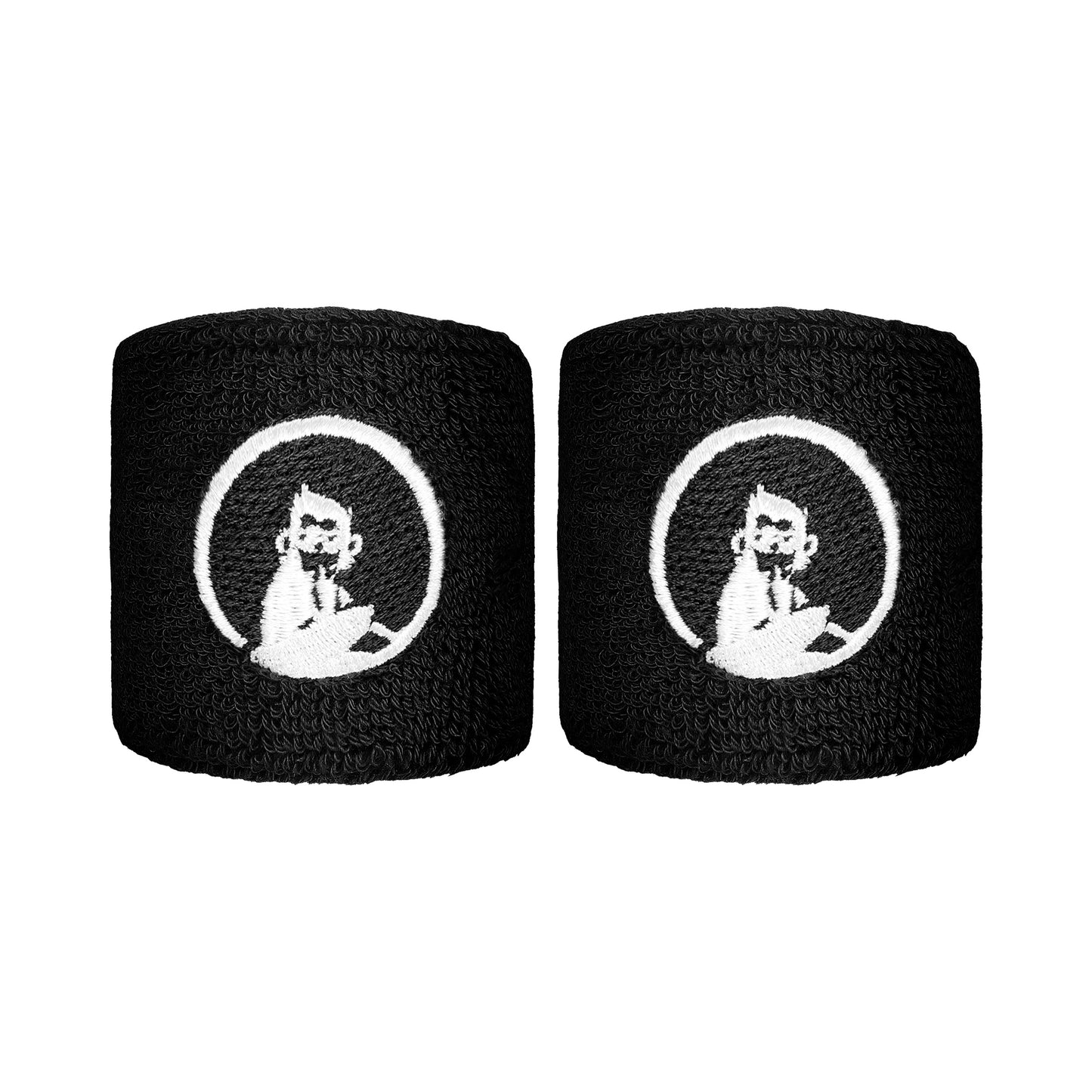 Quiet Please Svettband 2-pack kort - svart