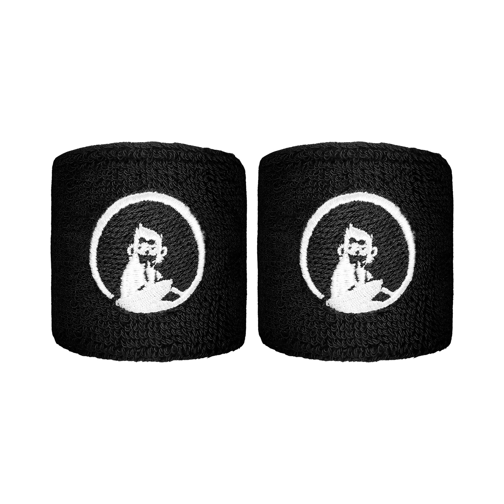 Quiet Please Svettband 2-pack kort - svart