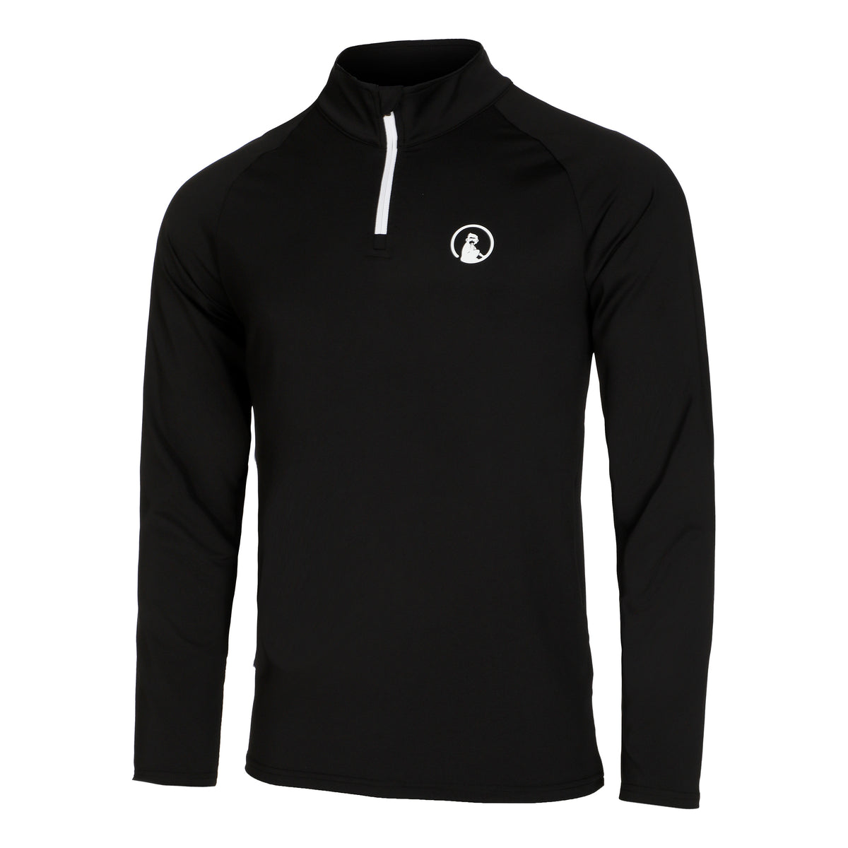 Quiet Please Big Serve 1/4 Zip Långärmat Herrar-Svart,Vit