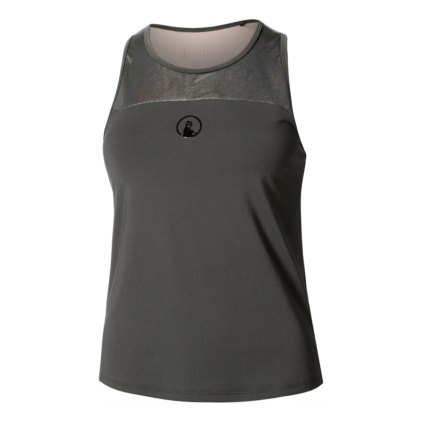Quiet Please Sparkle Racerback Linne Damer-Antracit