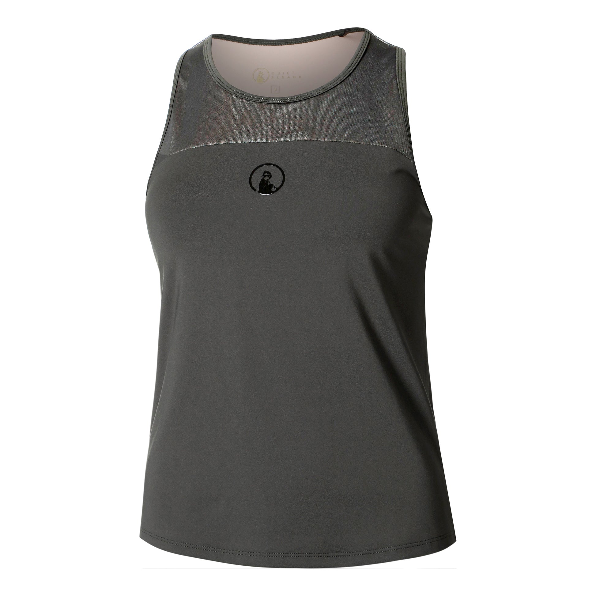 Quiet Please Sparkle Racerback Linne Damer-Antracit