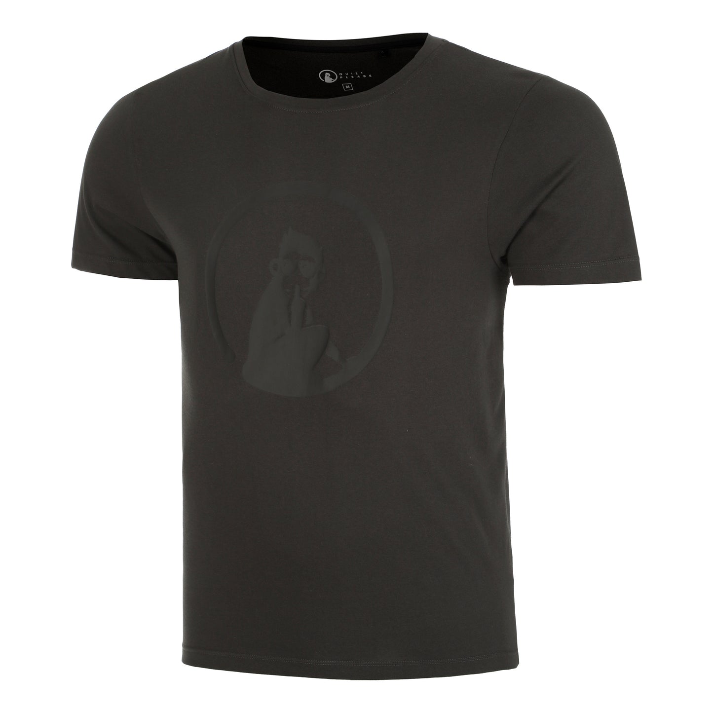 Quiet Please Trainings T-shirt Herrar - antracit,