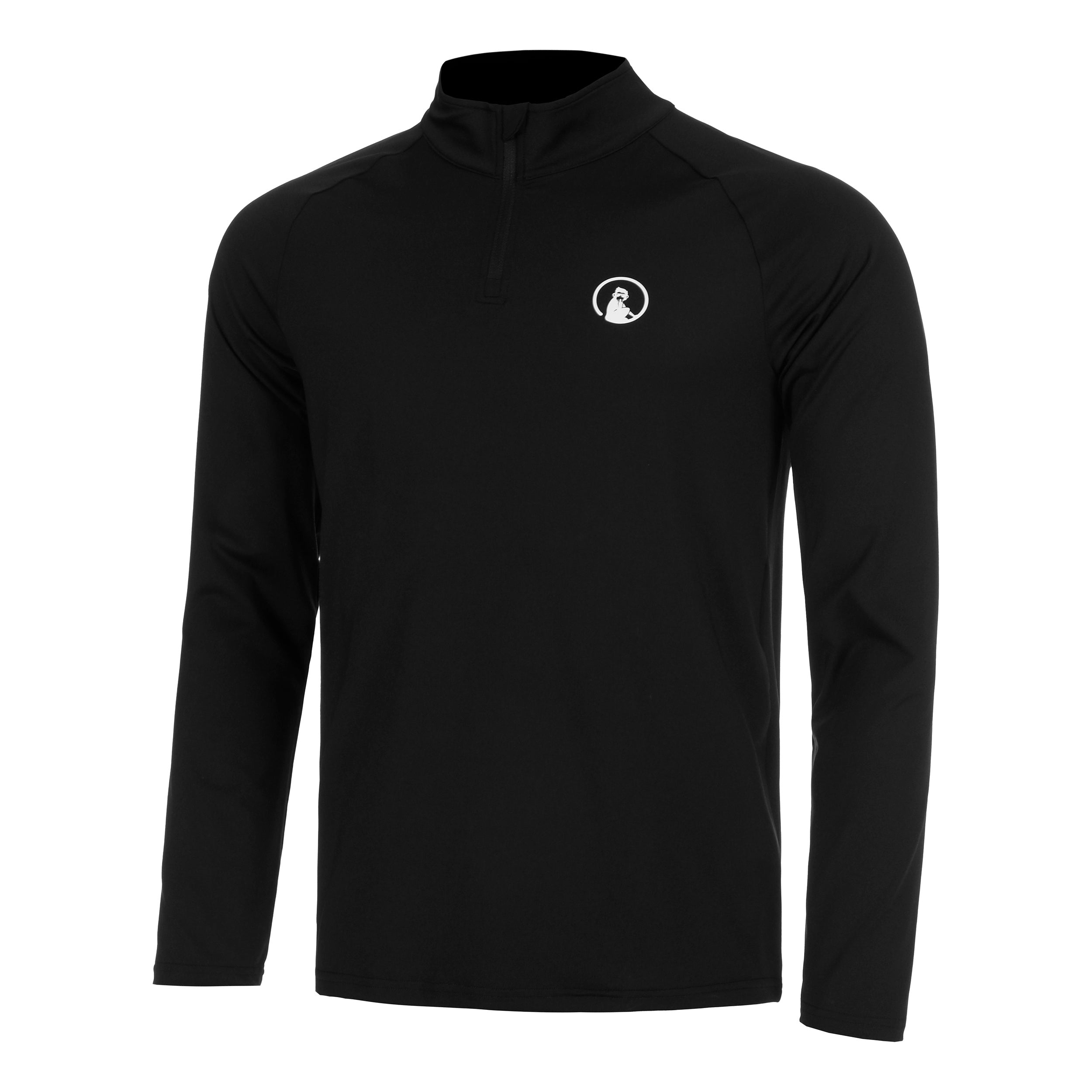 Quiet Please Big Serve 1/4 Zip Långärmat Herrar-Svart