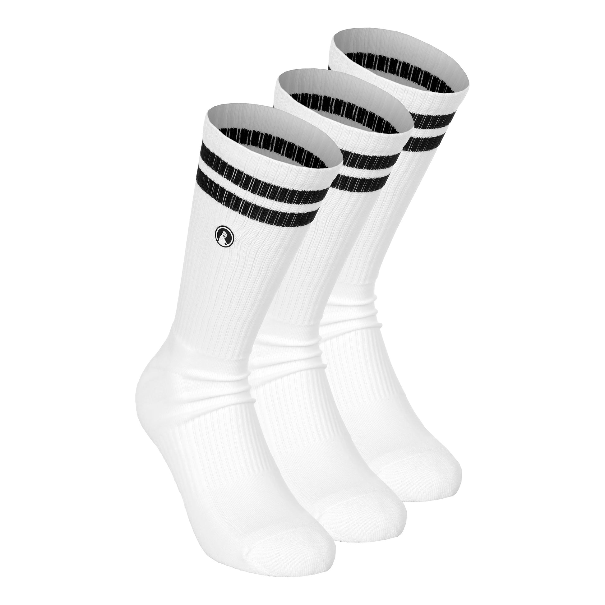 Quiet Please College Tennisstrumpor 3-pack-Vit