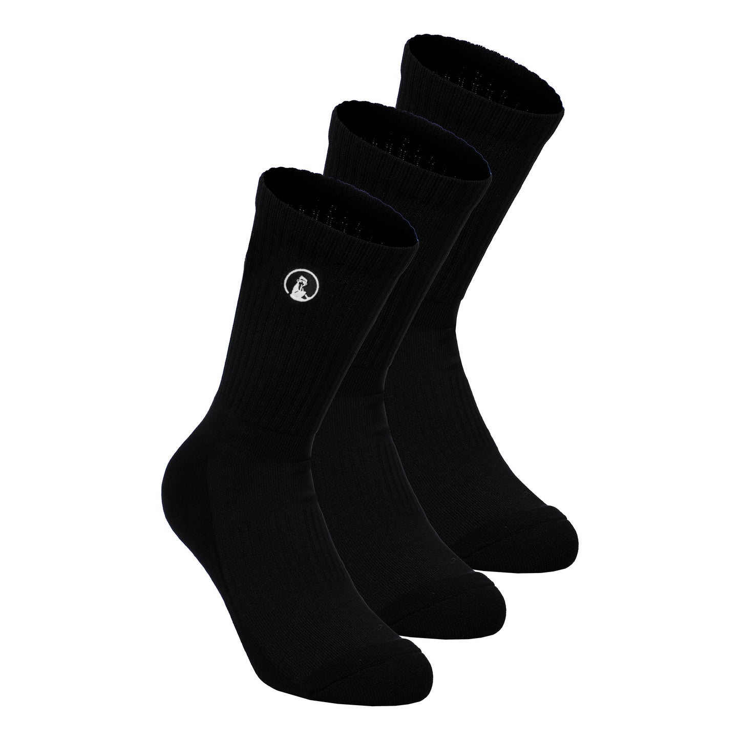 Quiet Please Performance Long Tennisstrumpor 3-pack-Svart