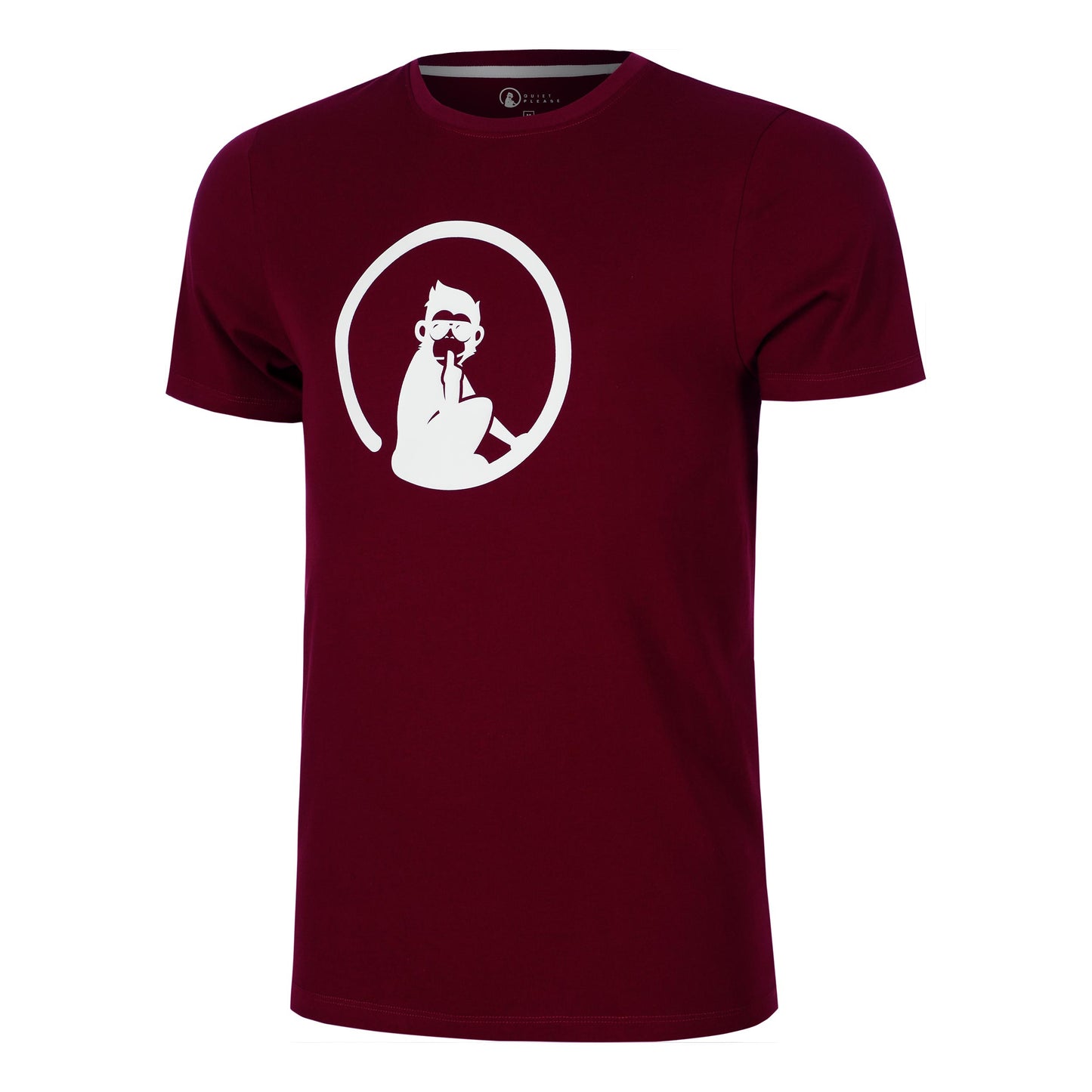 Quiet Please Create Trainings T-shirt Herrar-Rött Vin,Vit