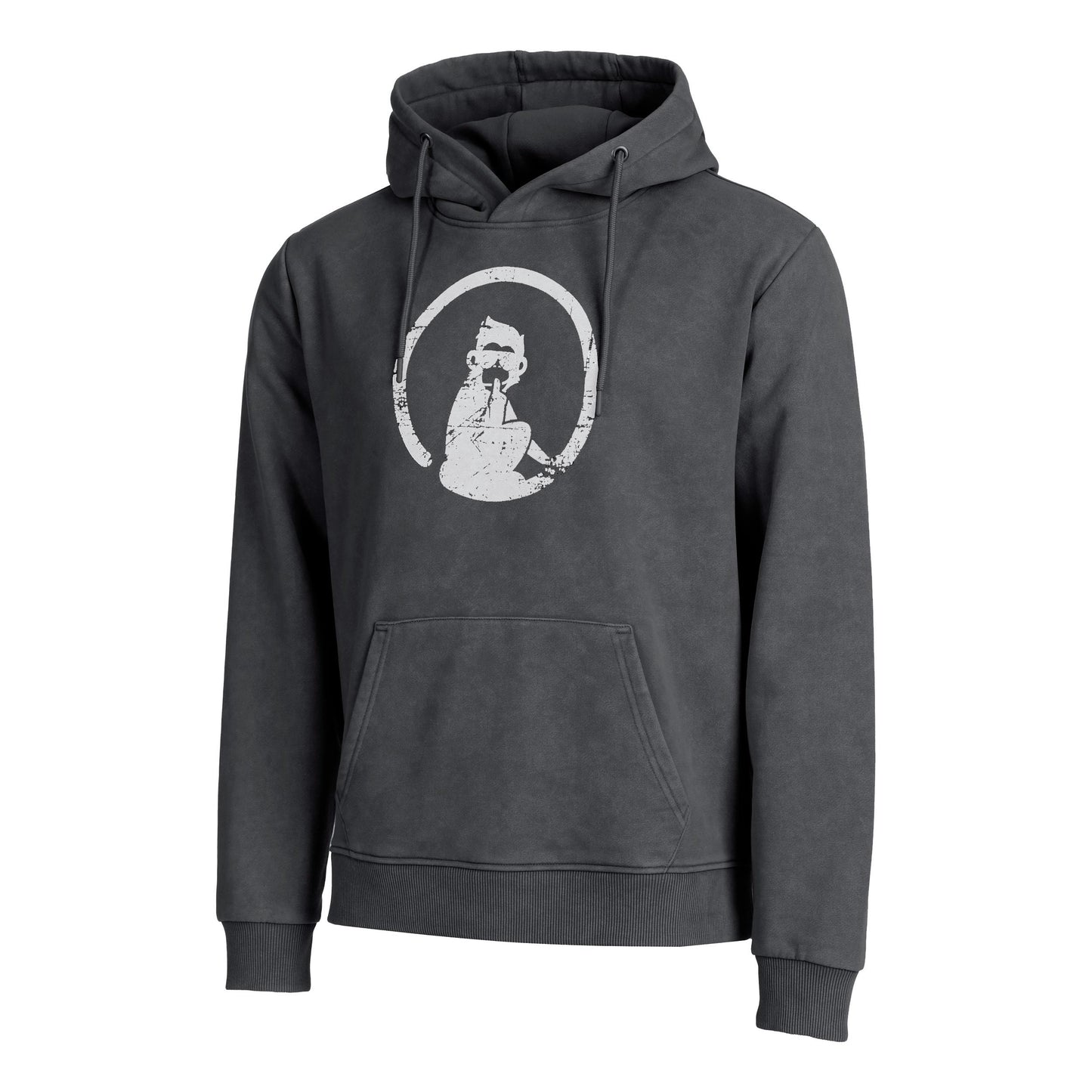 Quiet Please Endlessly Washed Out Loose Fit Huvtröja Herrar-Antracit,Vit