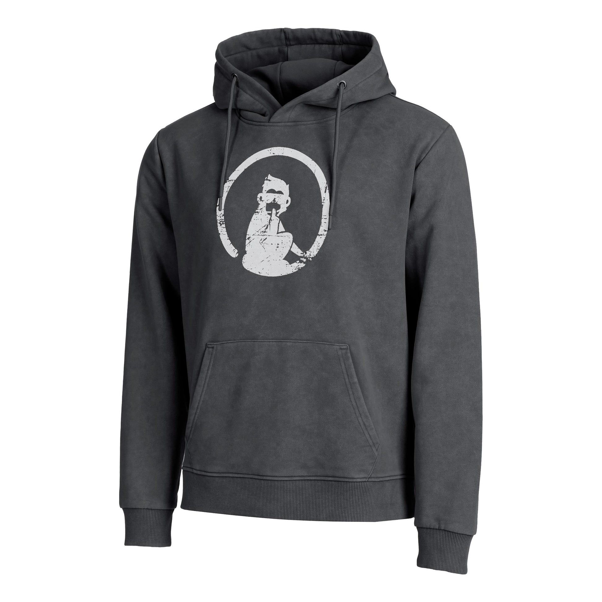 Quiet Please Endlessly Washed Out Loose Fit Huvtröja Herrar-Antracit,Vit