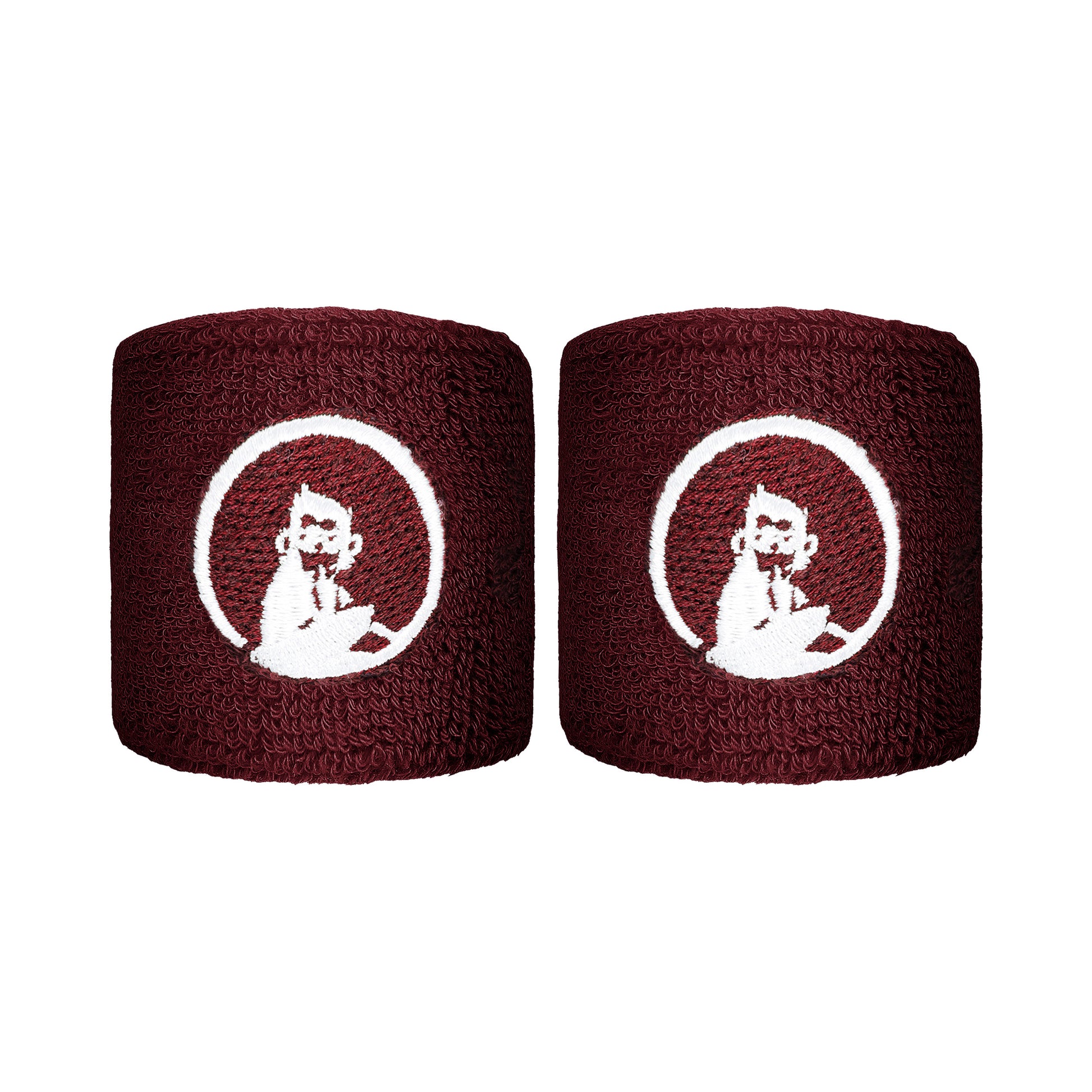 Quiet Please Svettband 2-pack kort - rött vin