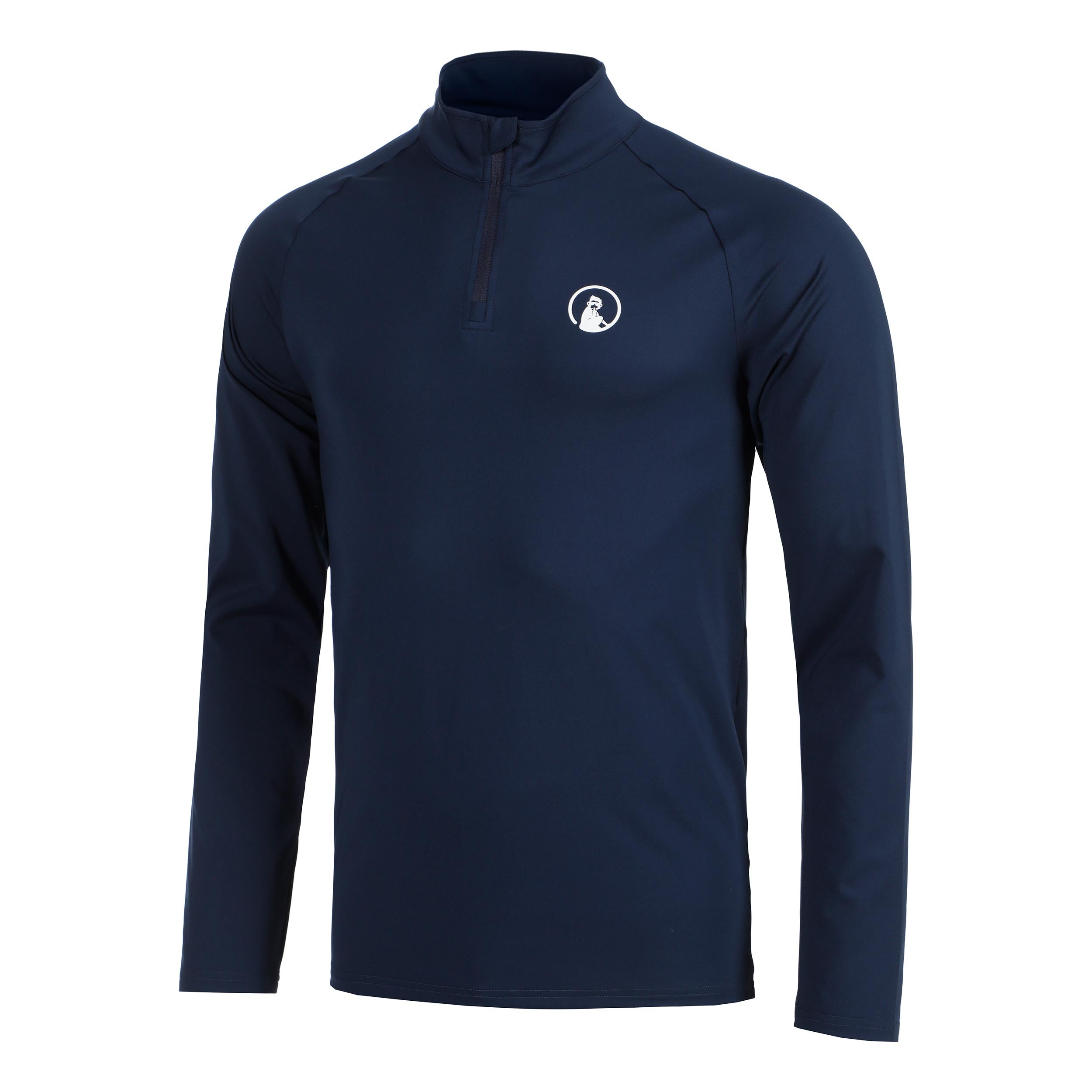 Quiet Please Big Serve 1/4 Zip Långärmat Herrar-mörkblå