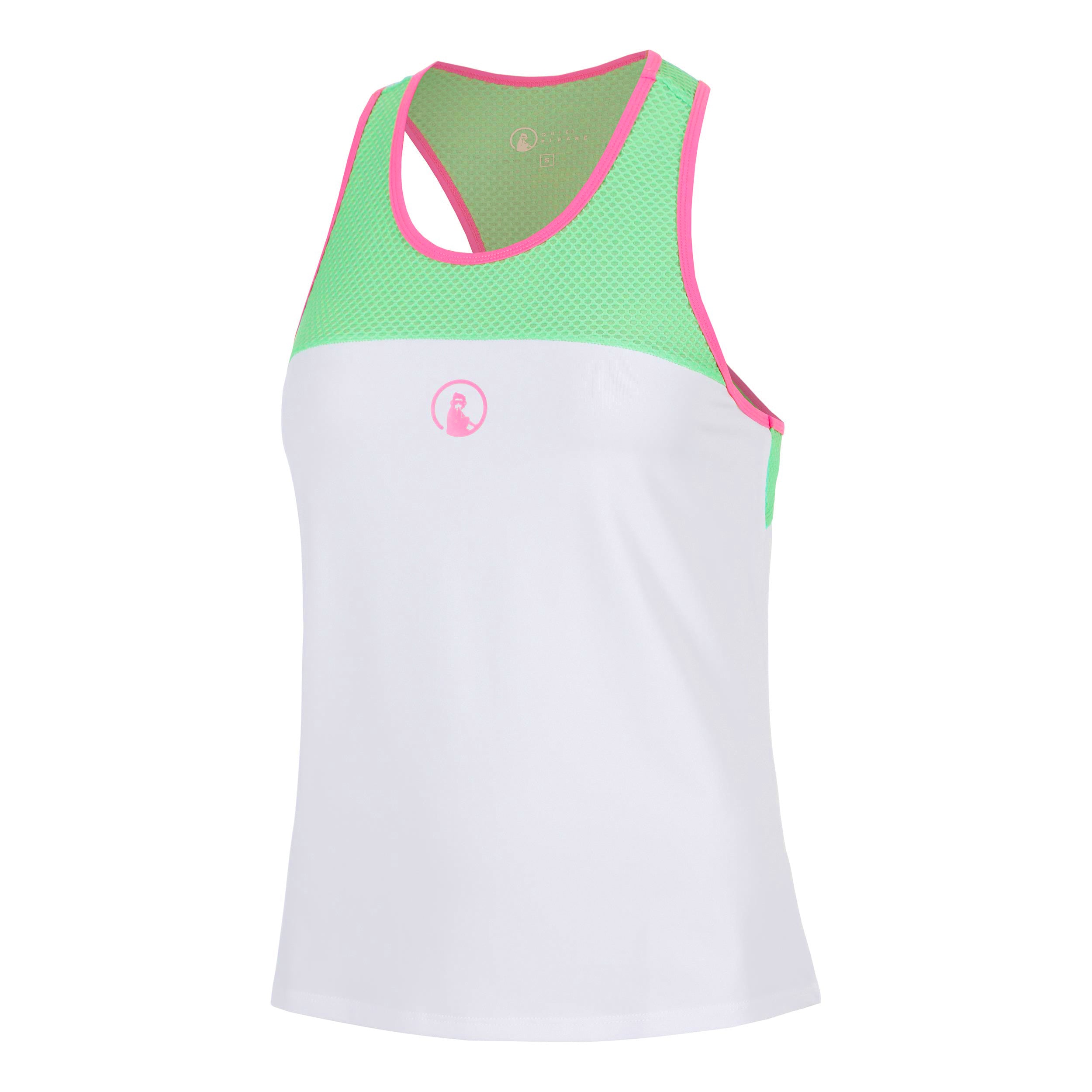 Quiet Please Joy Racerback Linne Damer - grön, rosa