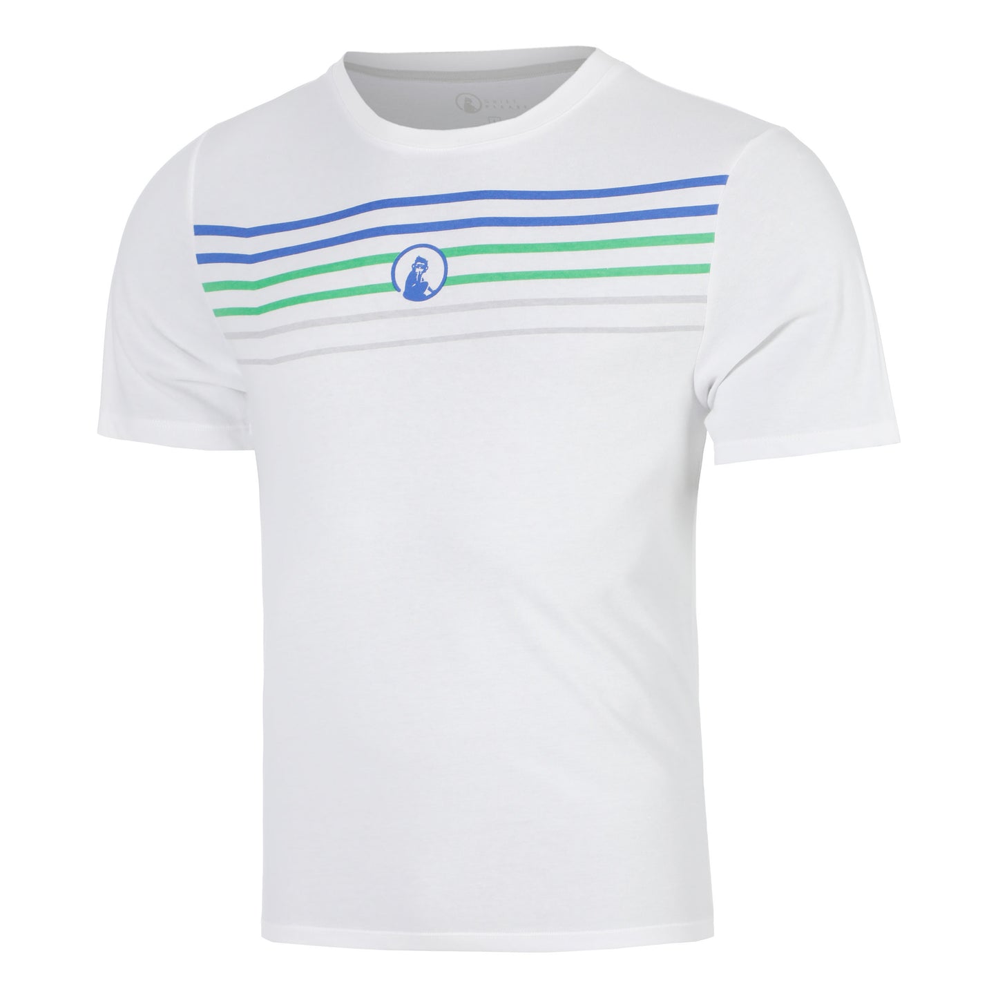 Quiet Please Trainings Stripe T-shirt Herrar - vit, orange