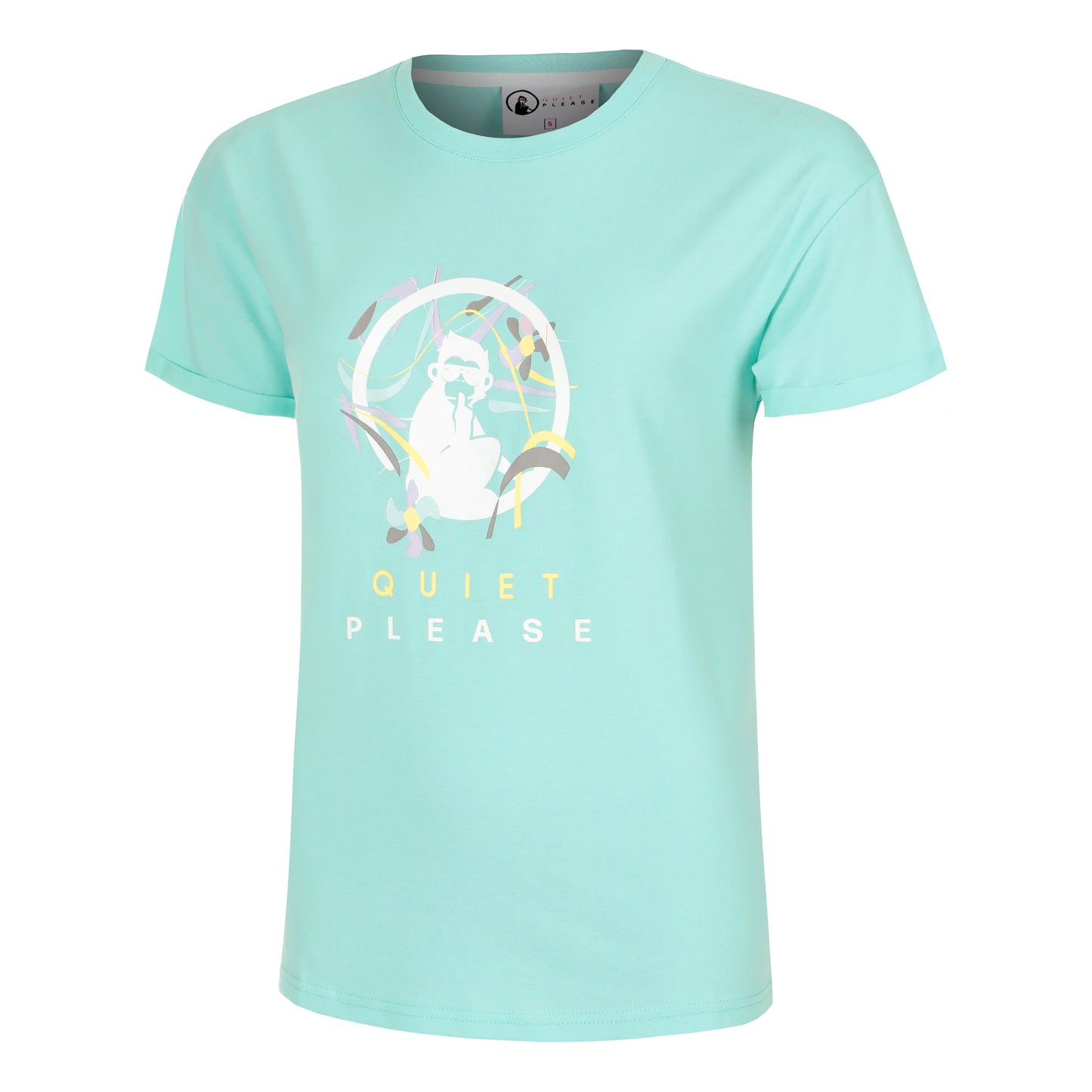 Quiet Please Wild Sketchy T-shirt Damer-Turkos,Flerfärgad