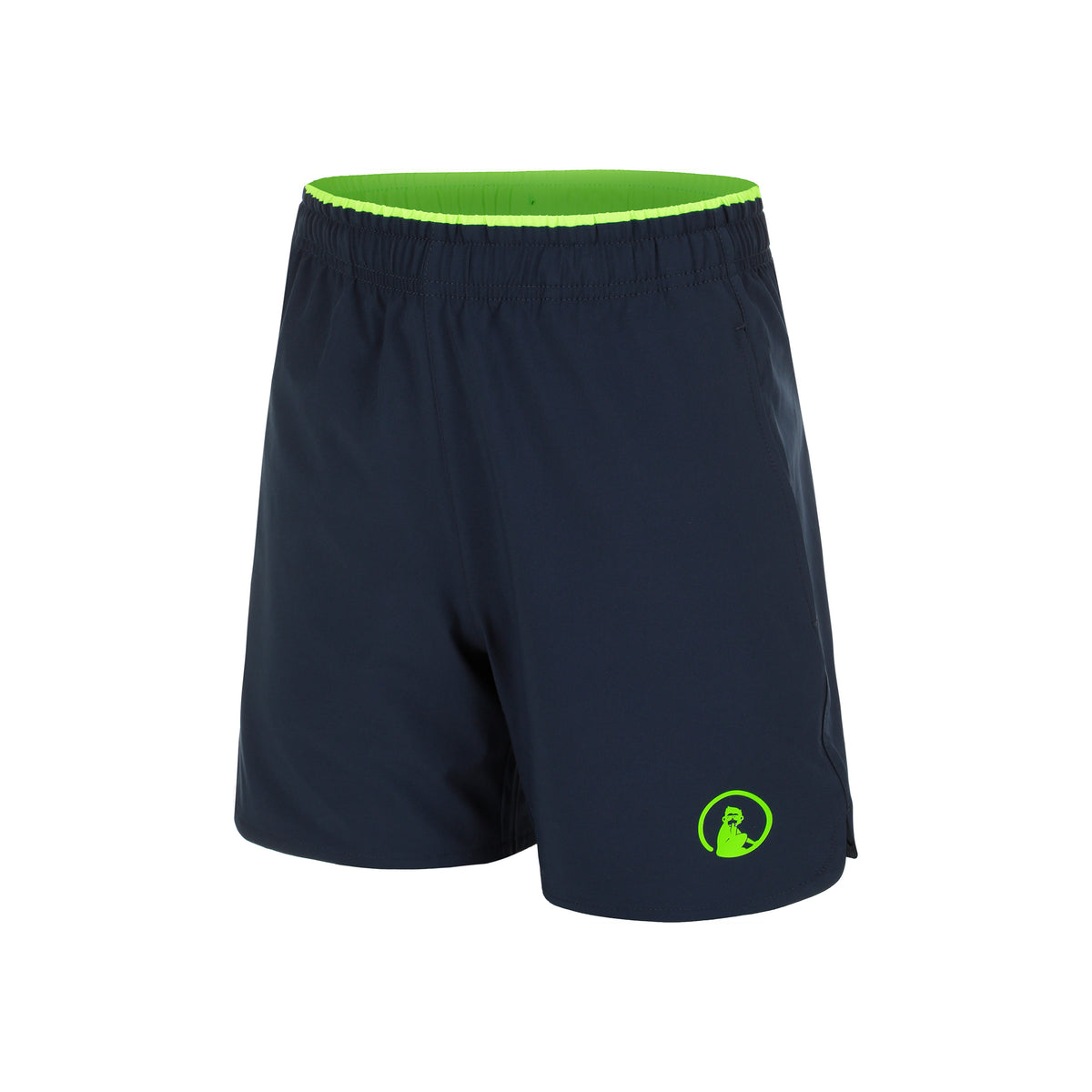 Quiet Please Smash Shorts Pojkar - mörkblå, neongrön