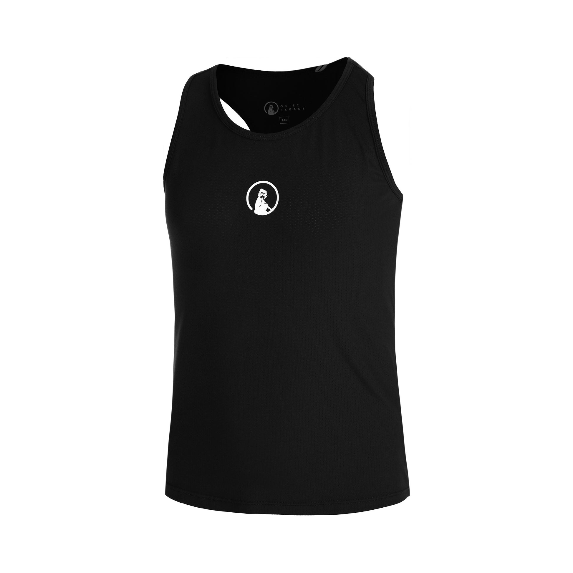 Quiet Please Racerback Linne Flickor-Svart,Vit