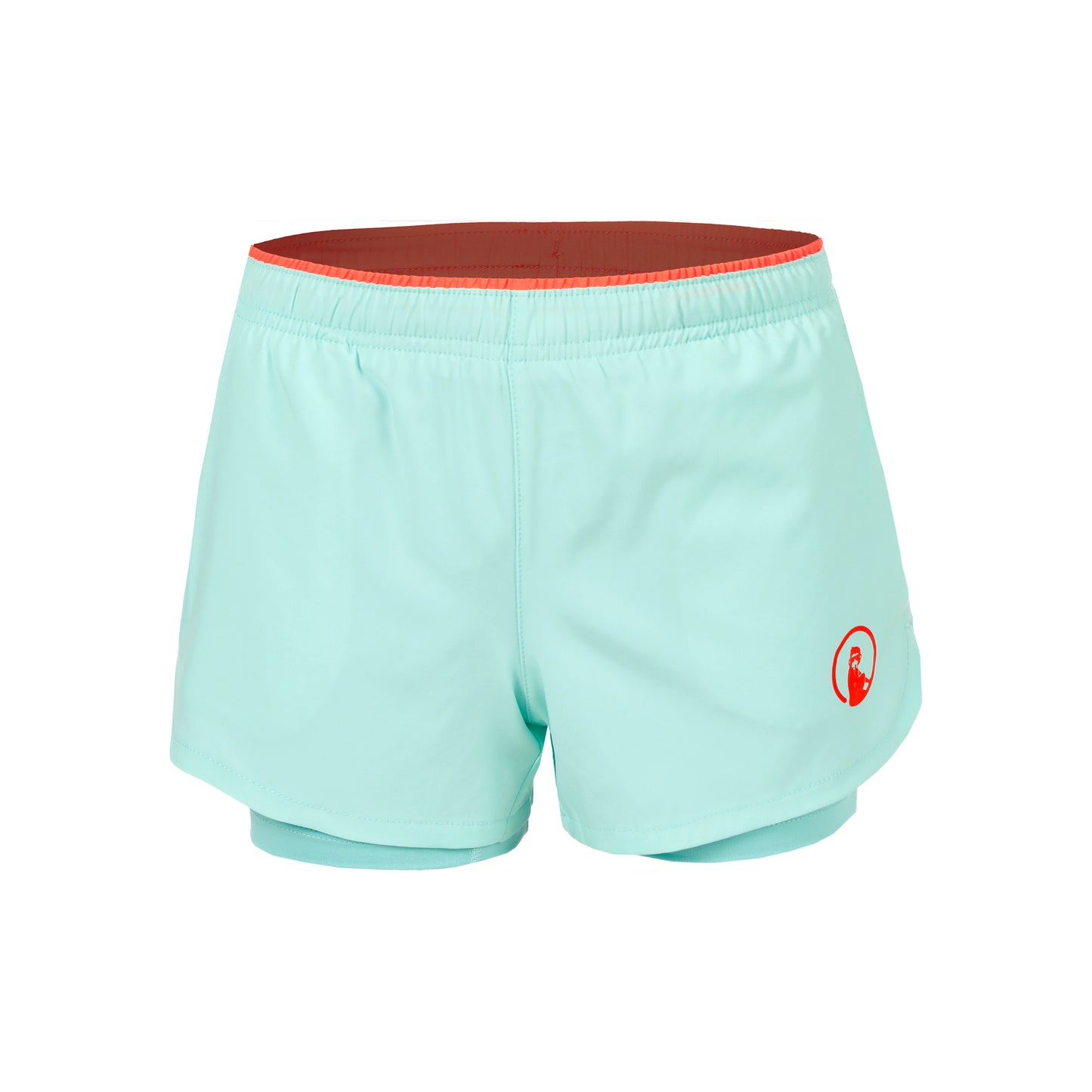 Quiet Please Point 2in1 Shorts Flickor - turkos, röd