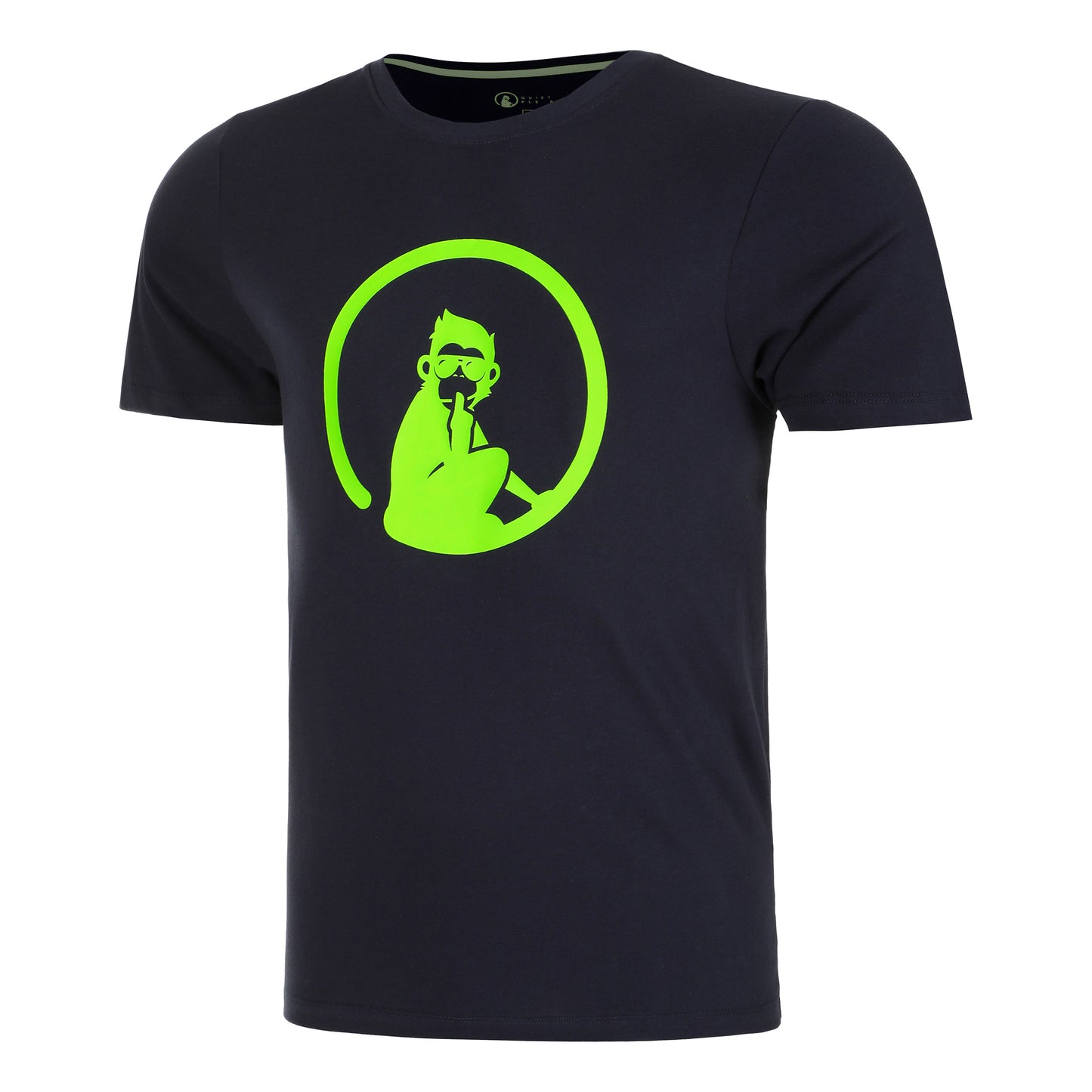 Quiet Please Wild Trainings T-shirt Herrar-Mörkblå,Neongrön