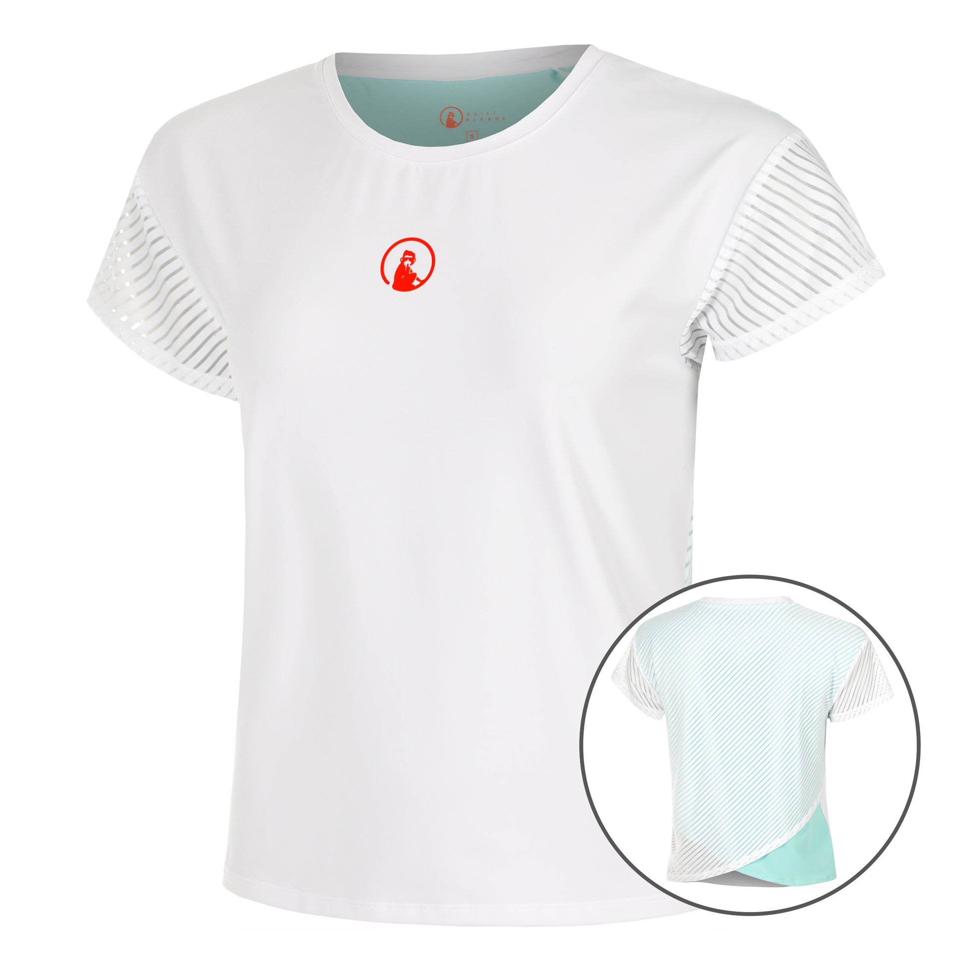 Quiet Please Wild Cross T-shirt Damer-Vit,Turkos