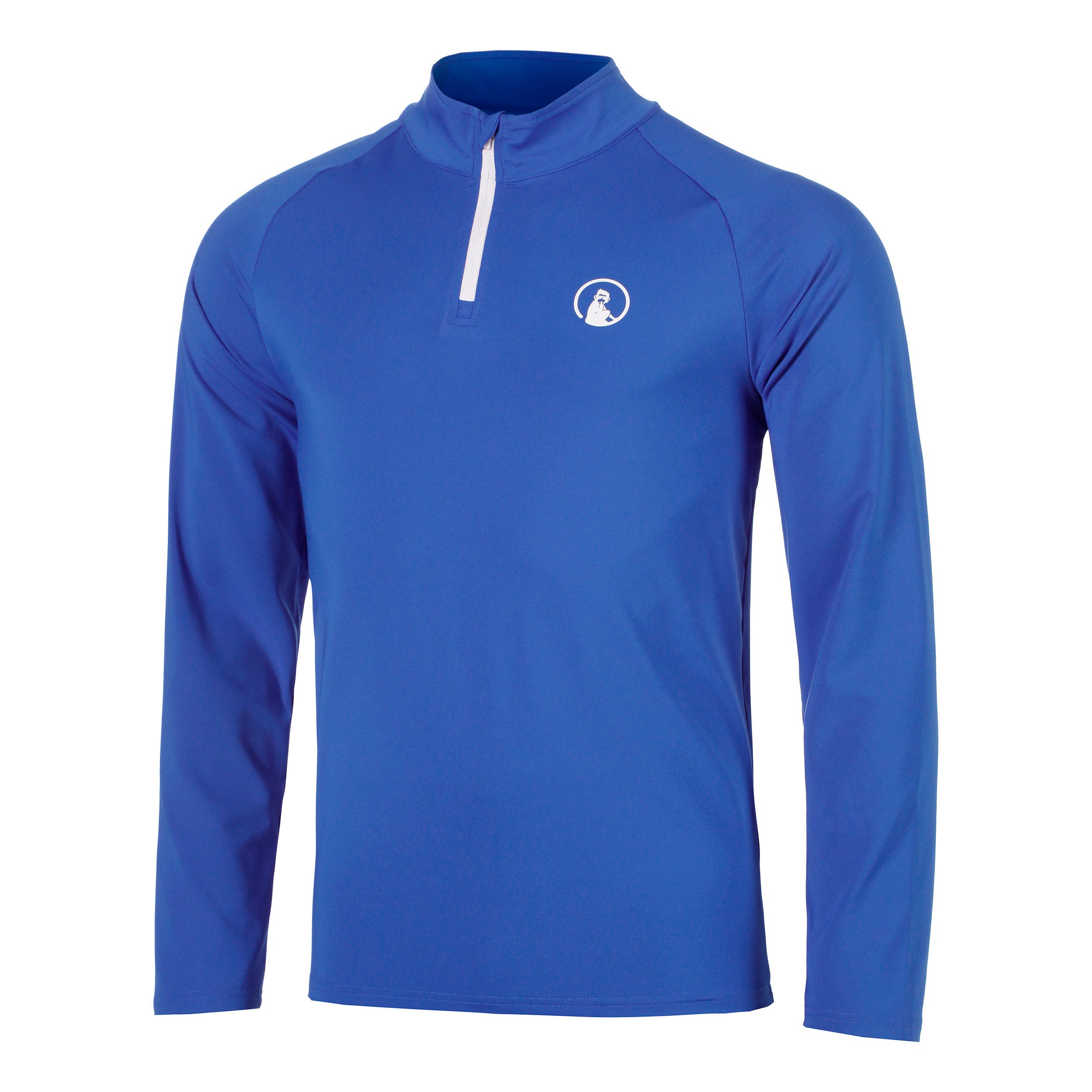 Quiet Please Big Serve 1/4 Zip Långärmat Herrar - blå, vit