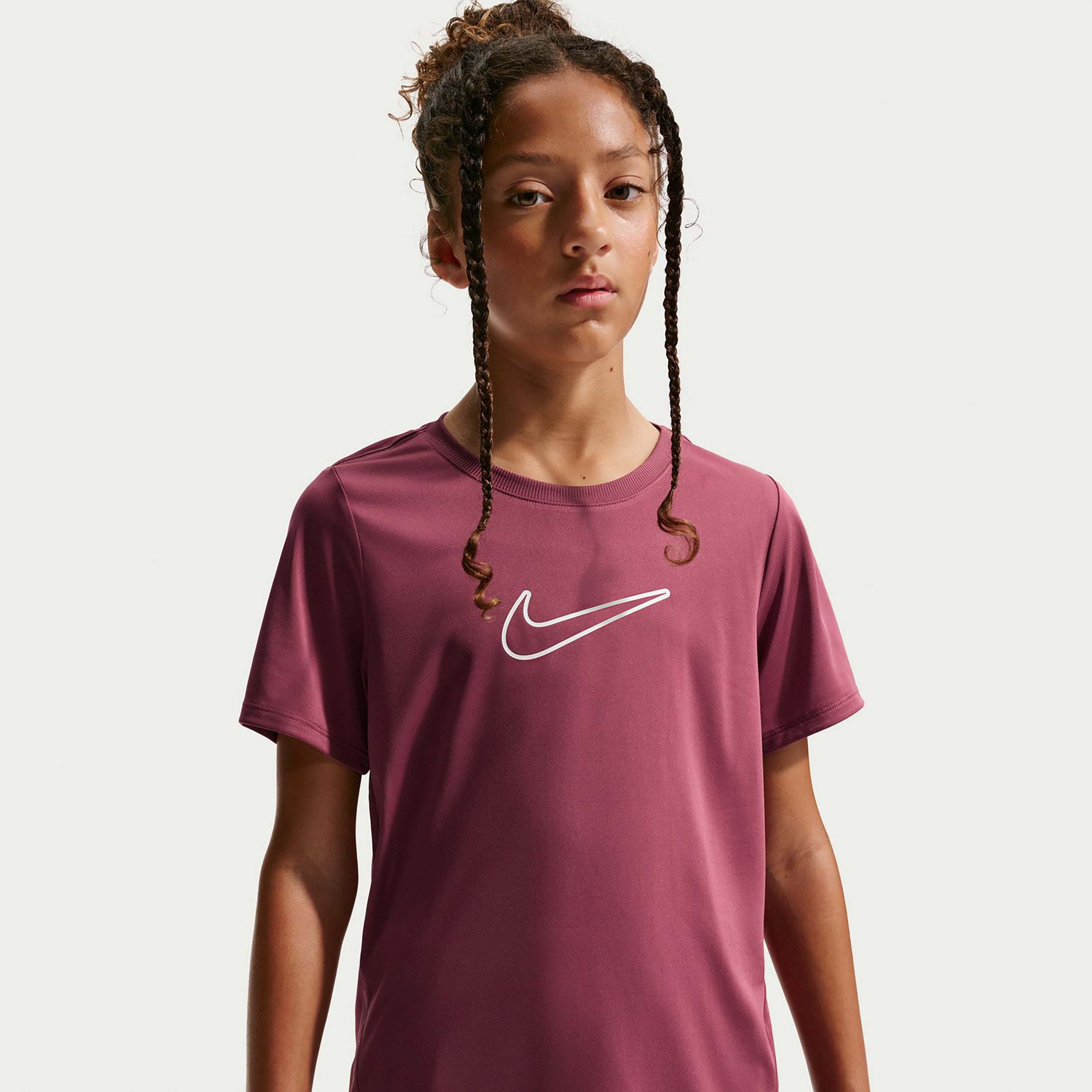 Nike Dri-FIT One T-shirt Barn - mauve
