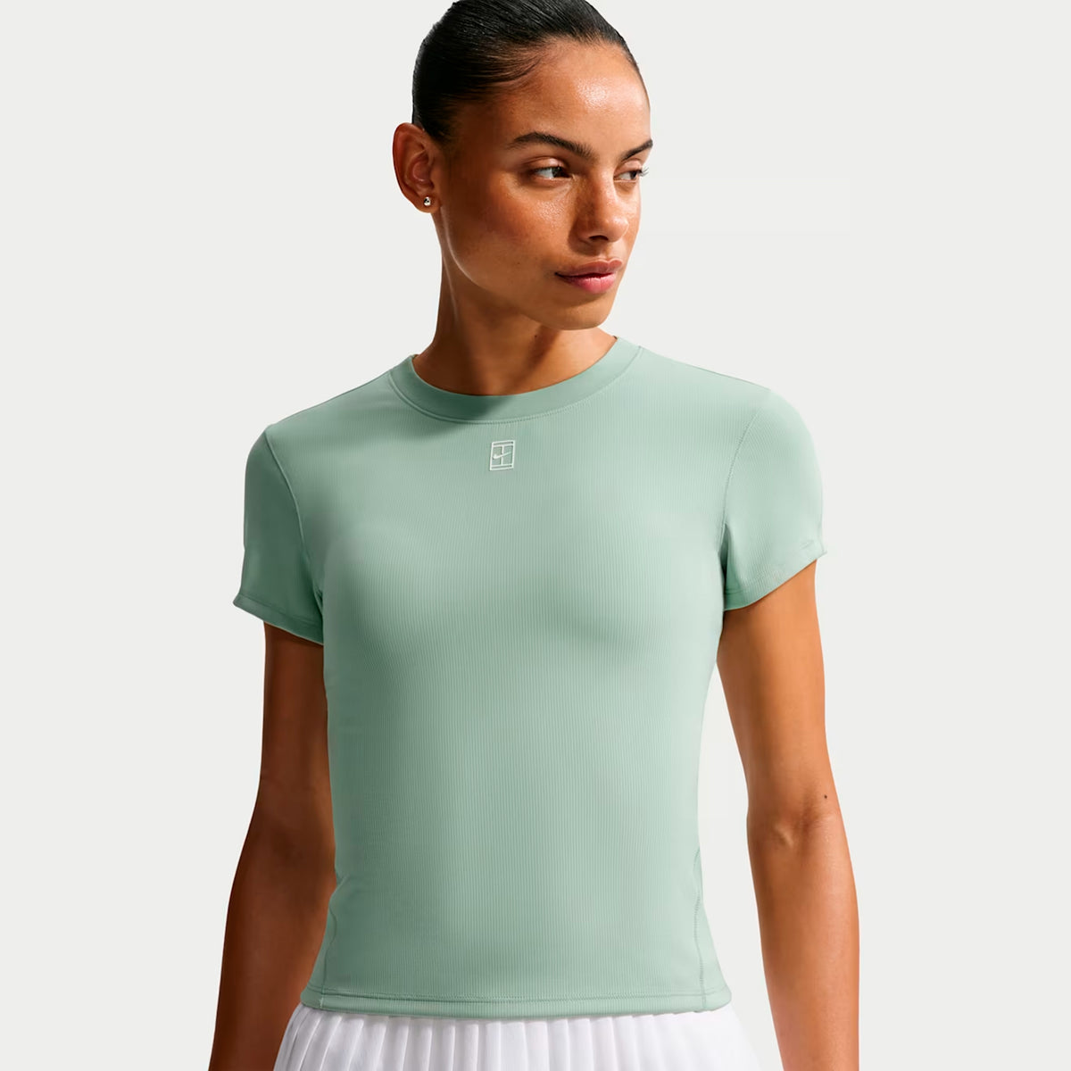 Nike Court Dri-FIT Advantage T-shirt Damer - grågrön, vit