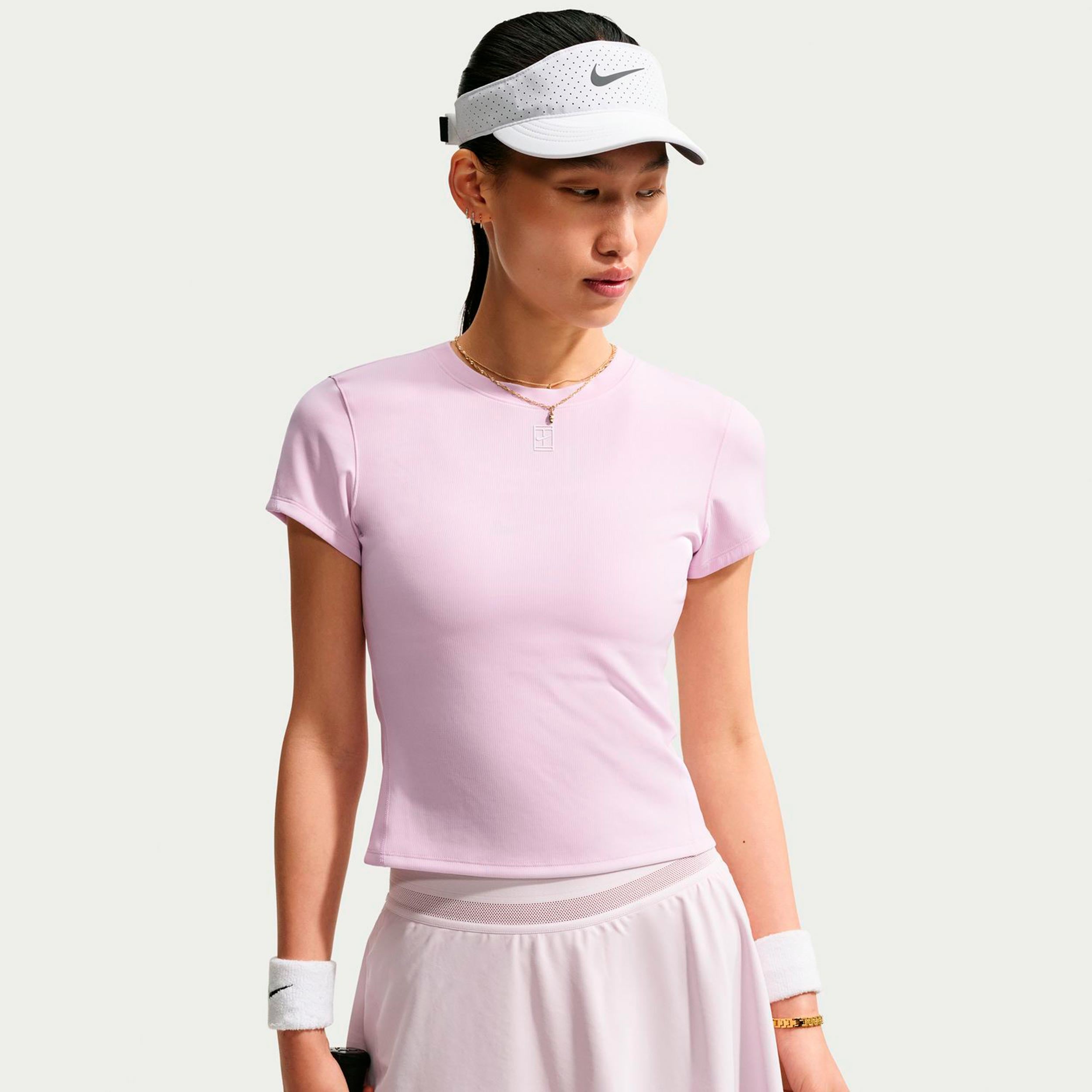 Nike Court Dri-FIT Advantage T-shirt Damer - pastellrosa