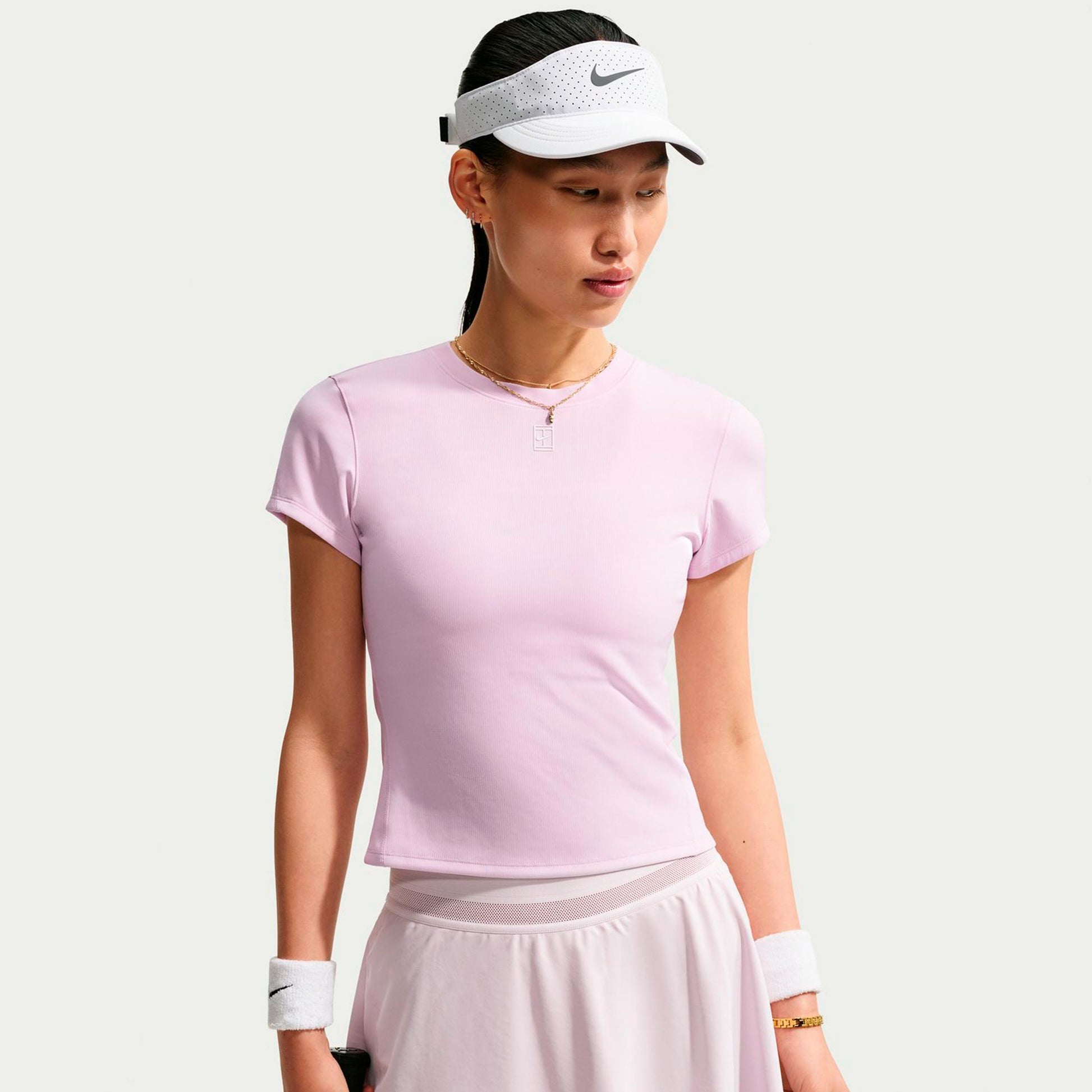 Nike Court Dri-FIT Advantage T-shirt Damer - pastellrosa