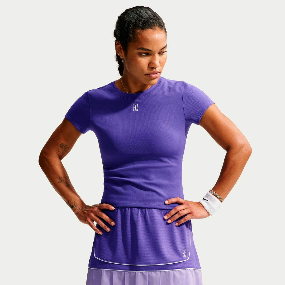 Nike Court Dri-FIT Advantage T-shirt Damer - lila