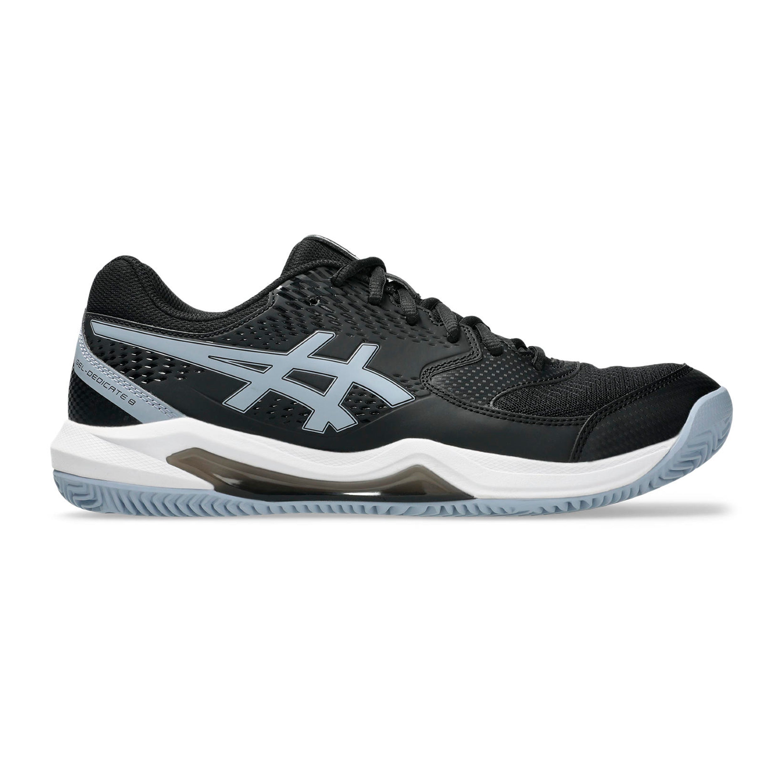 ASICS Gel-Dedicate 8 Sko för grus Herrar - svart, grå